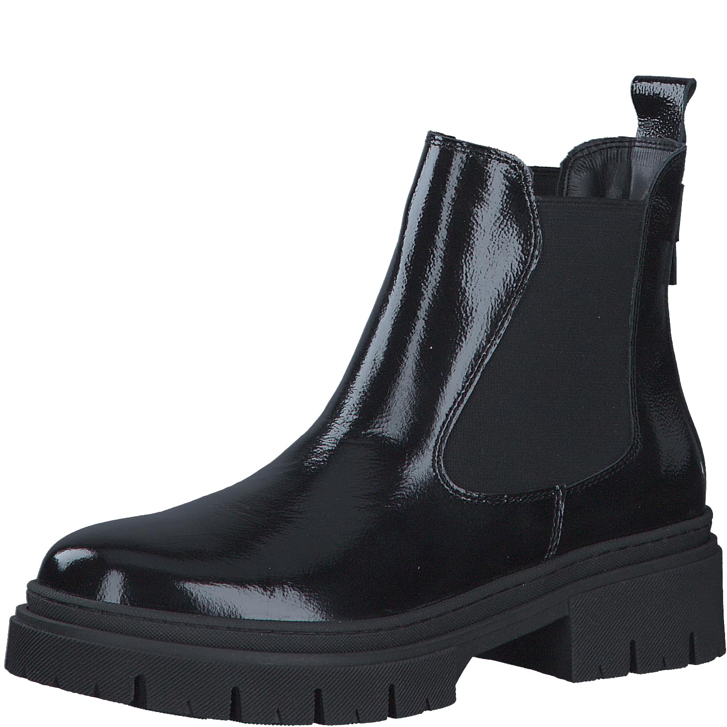 Tamaris Mini Chelsea Boots 1-25902-43 in Black Patent