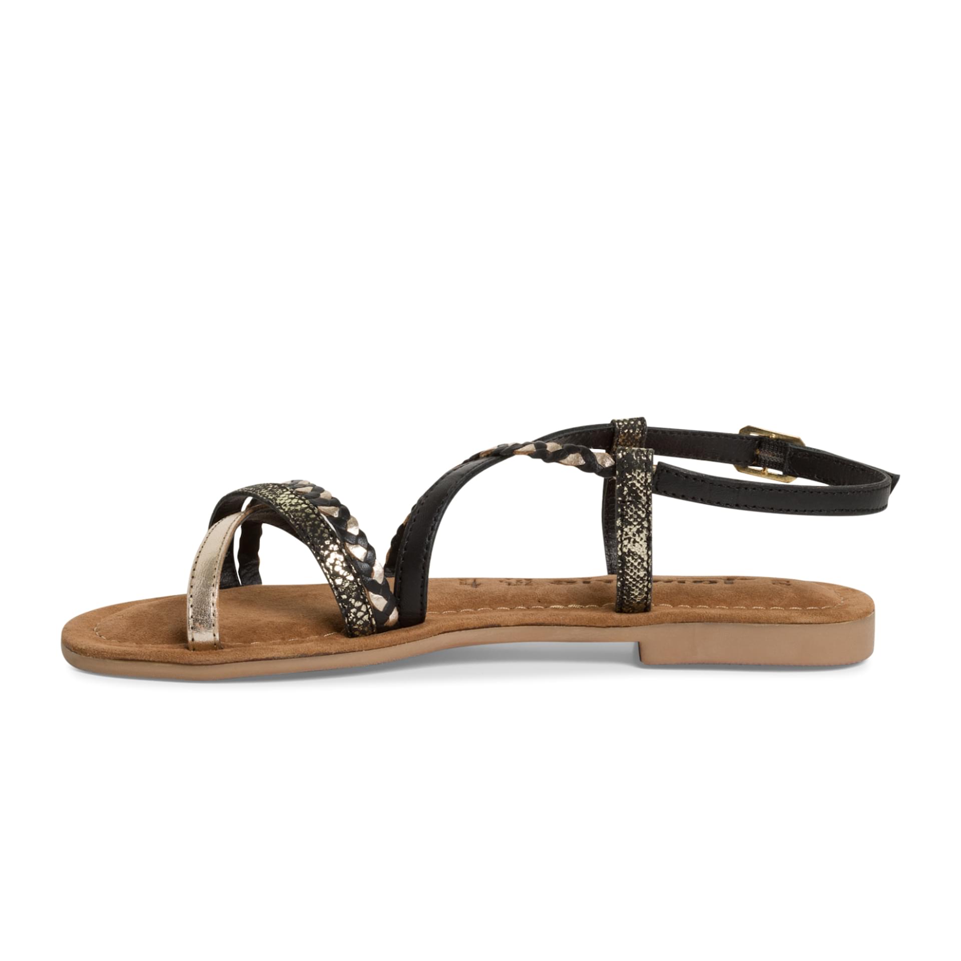 Tamaris Minu Sandals 1-28139-42 in Black/Gold