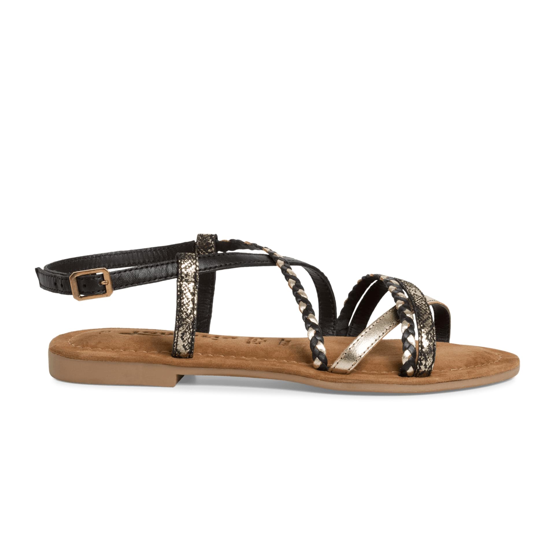 Tamaris Minu Sandals 1-28139-42 in Black/Gold