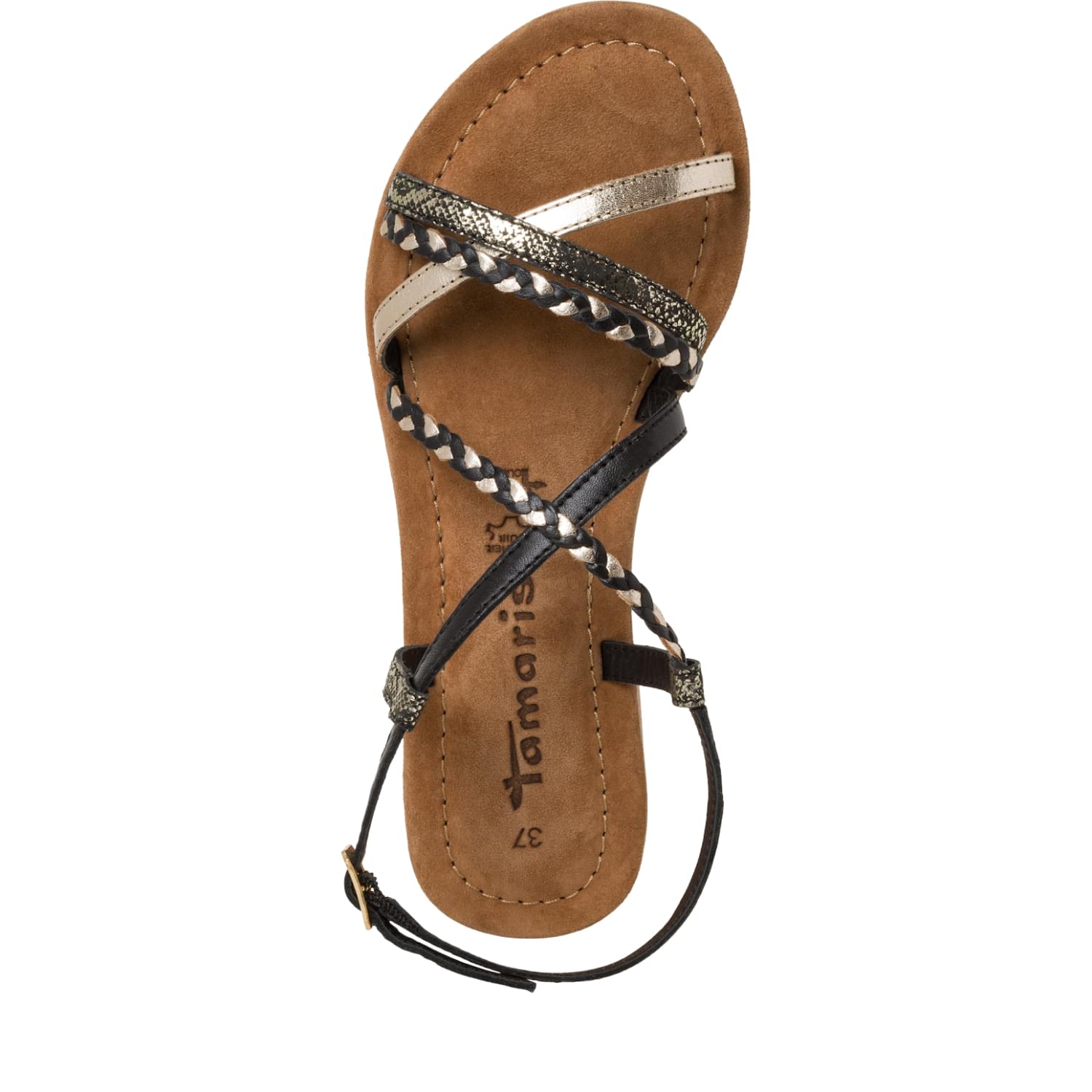 Tamaris Minu Sandalen 1-28139-42 in Black/Gold