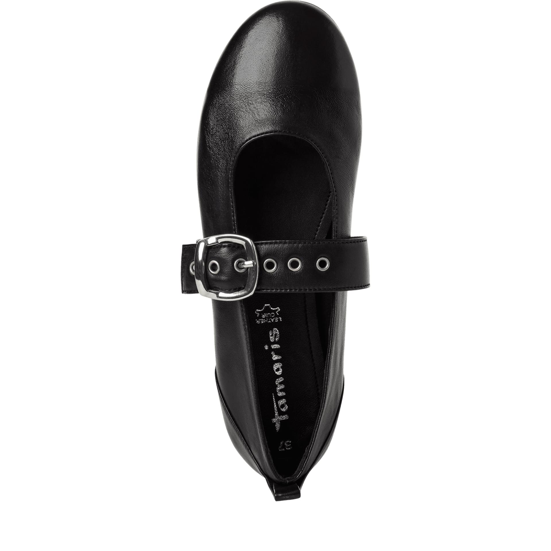 Tamaris Nalla Ballerinas 1-22101-46 in Black Leather