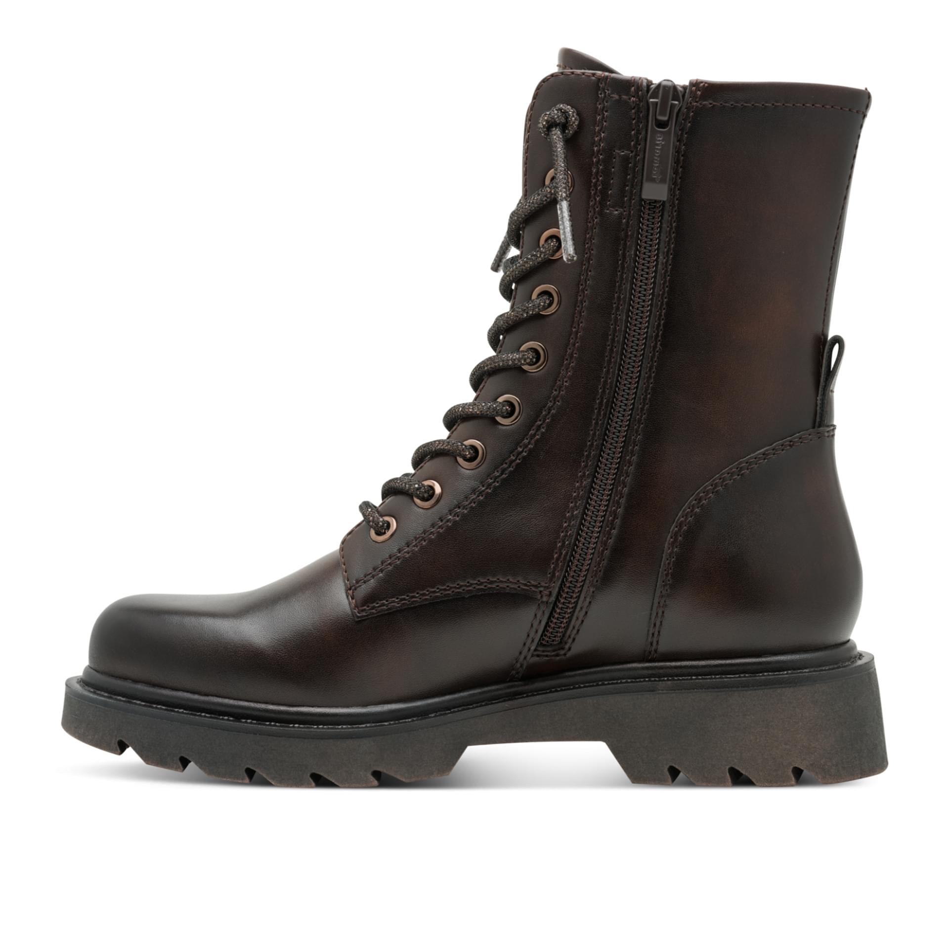 Tamaris Nelia Bottines in Mocca/Glam, côté intérieur (SKU 1-25281-43--38Y)