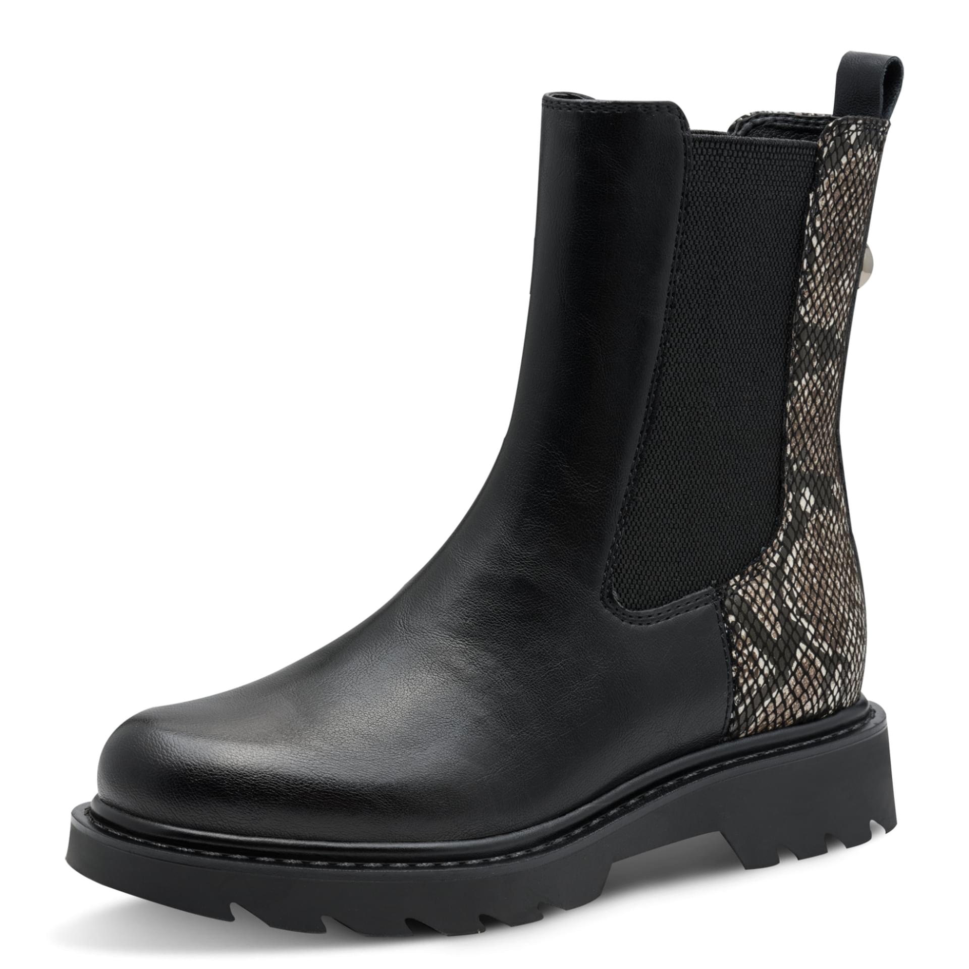 Tamaris Nelia Chelsea Boots 1-25411-45 in Black Snake