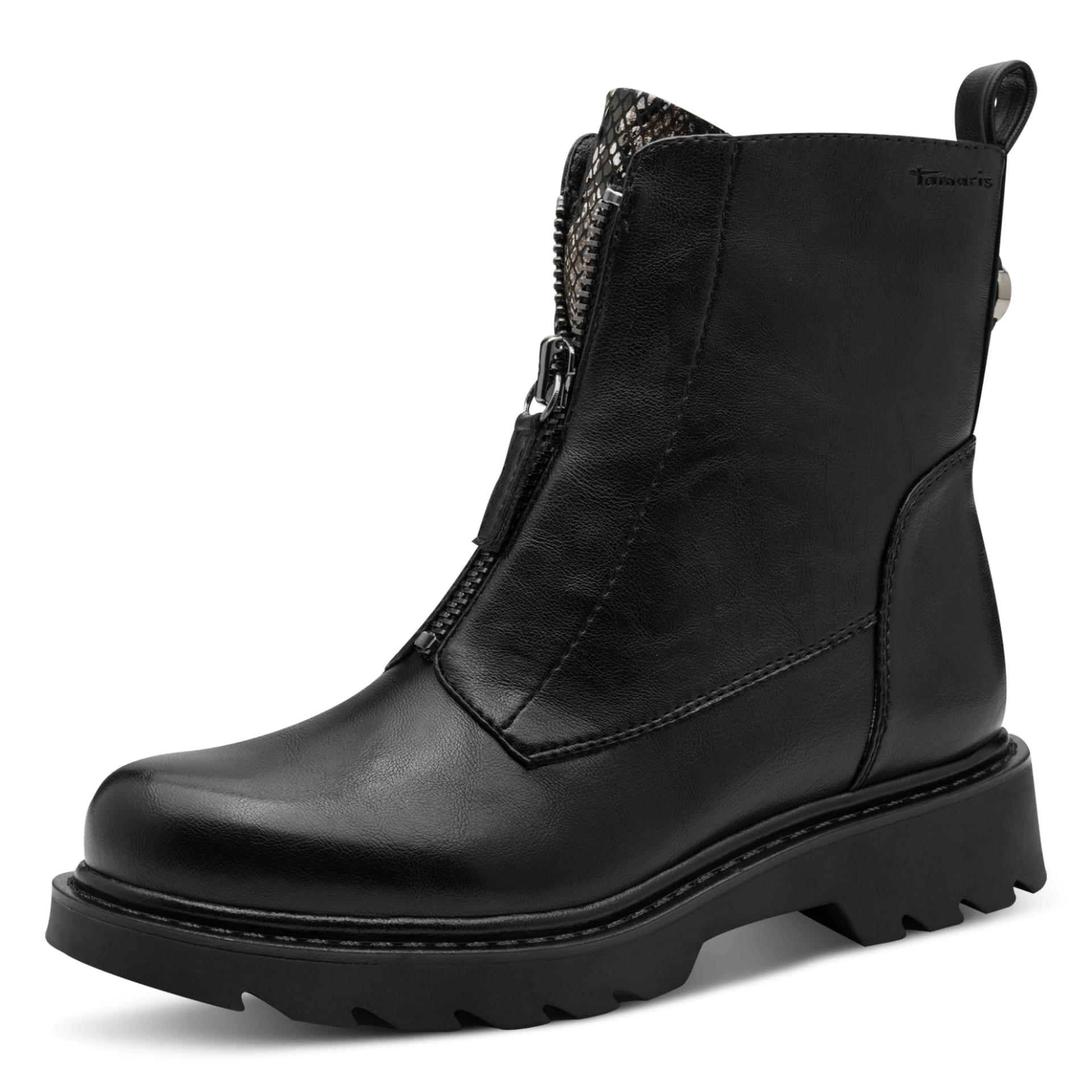 Tamaris Nelia Enkellaarsjes 1-25412-45 in Black Snake