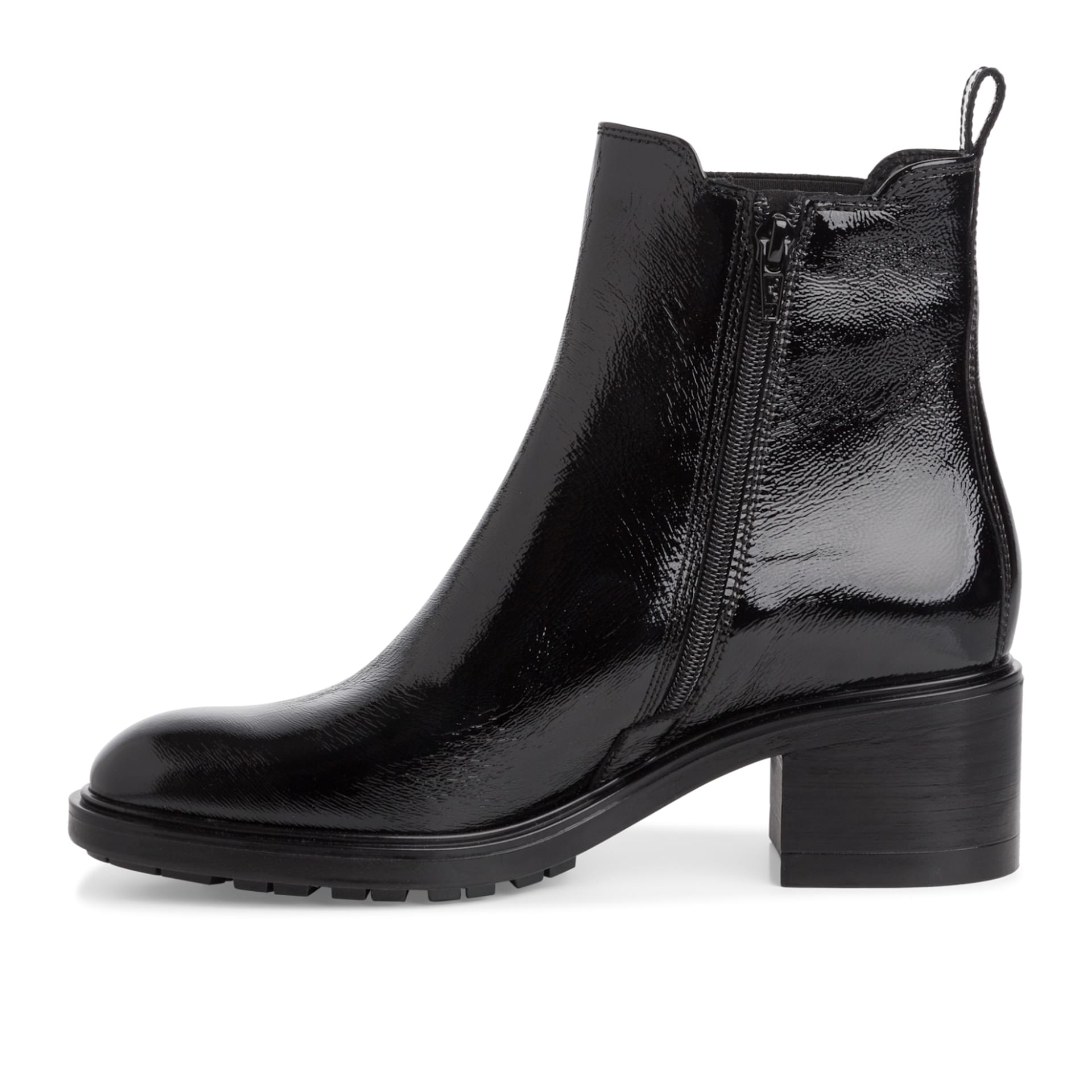 Tamaris Night Chelsea Boots 1-25016-43 in Black Patent