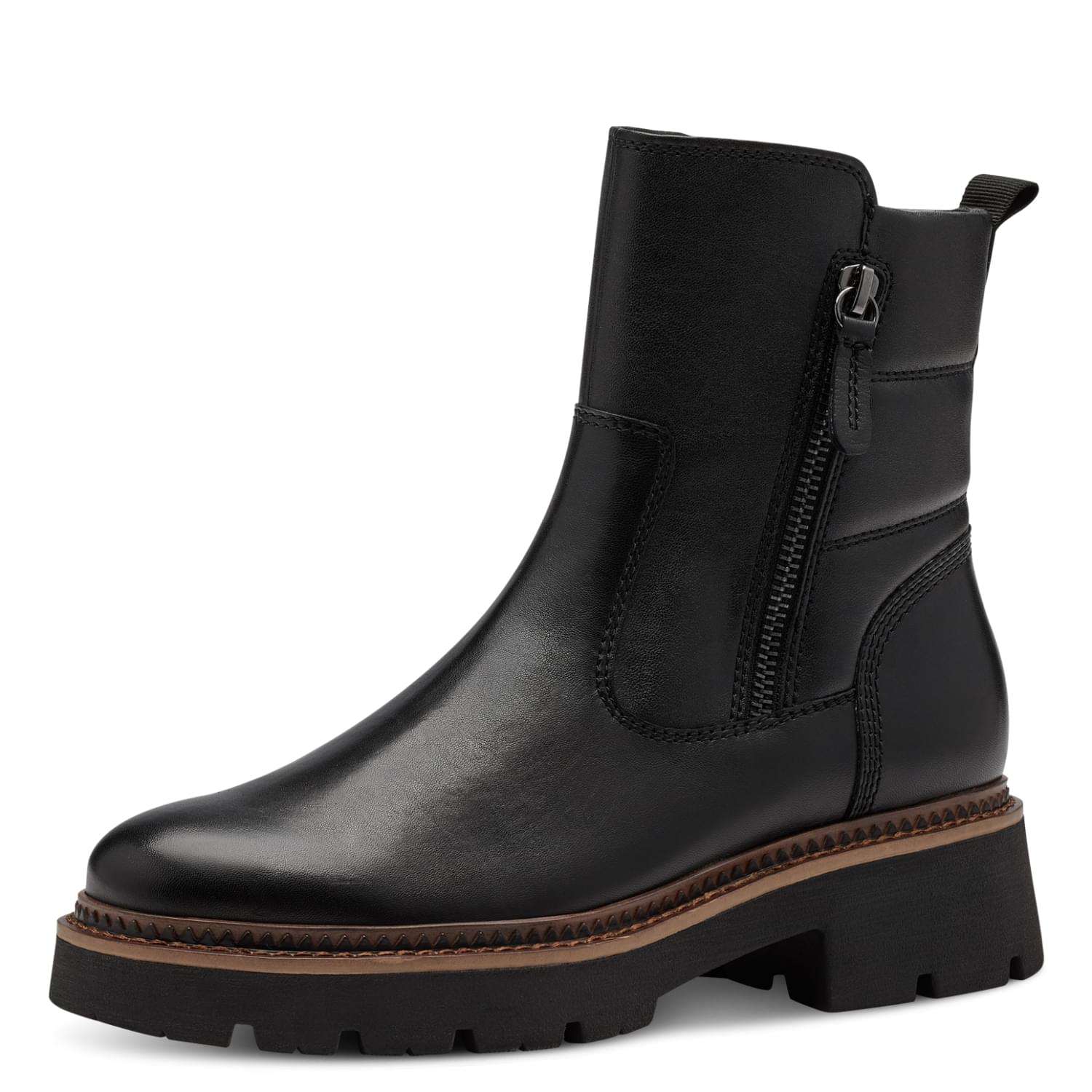 Tamaris Novana Enkellaarsjes 1-25425-41 in Black