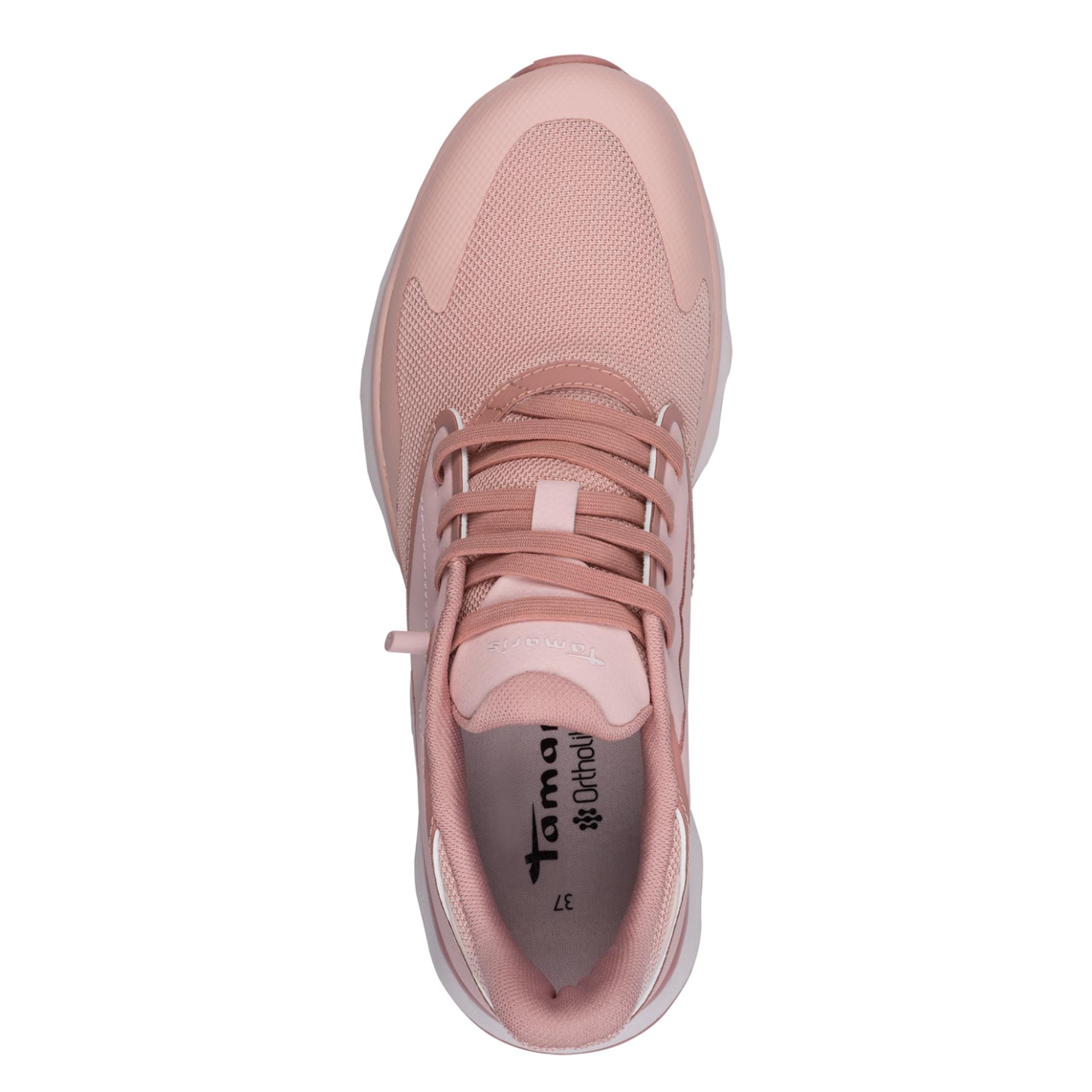 Tamaris Nowana Sneakers mesh in Rose, top view (SKU 1-23700-44--521)