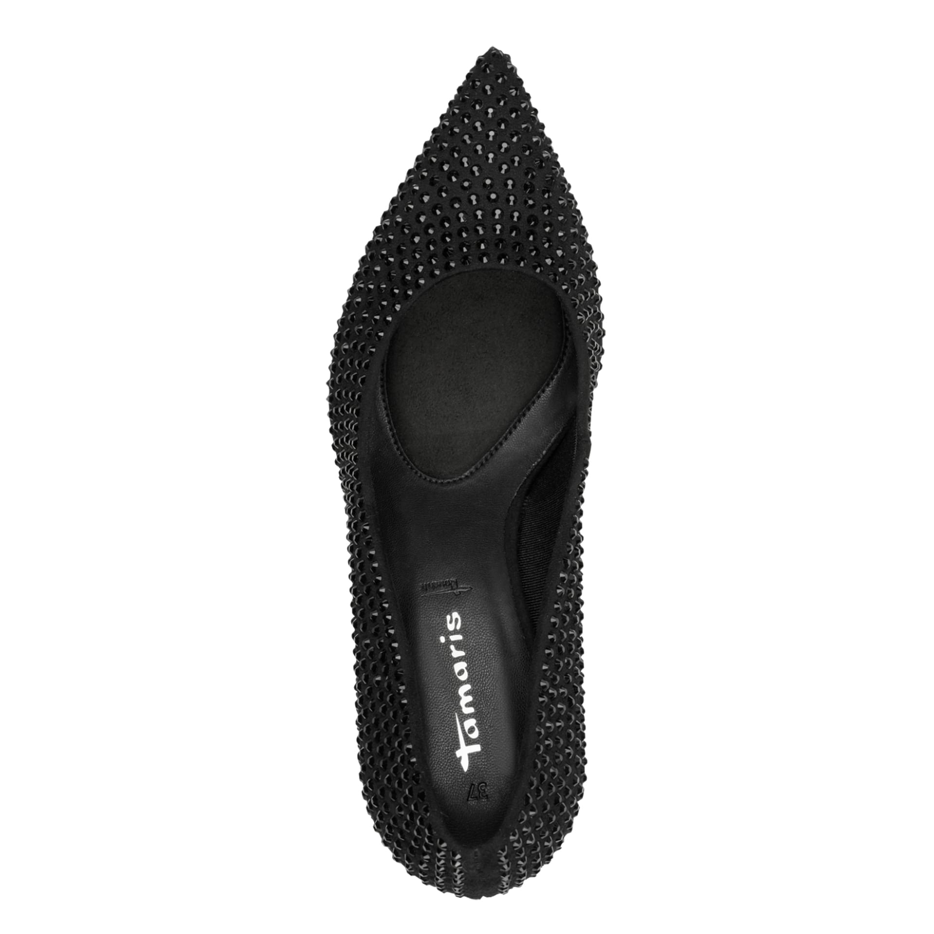Tamaris Nyra Talons in Black Glam, vue de dessus (SKU 1-22468-47--043)