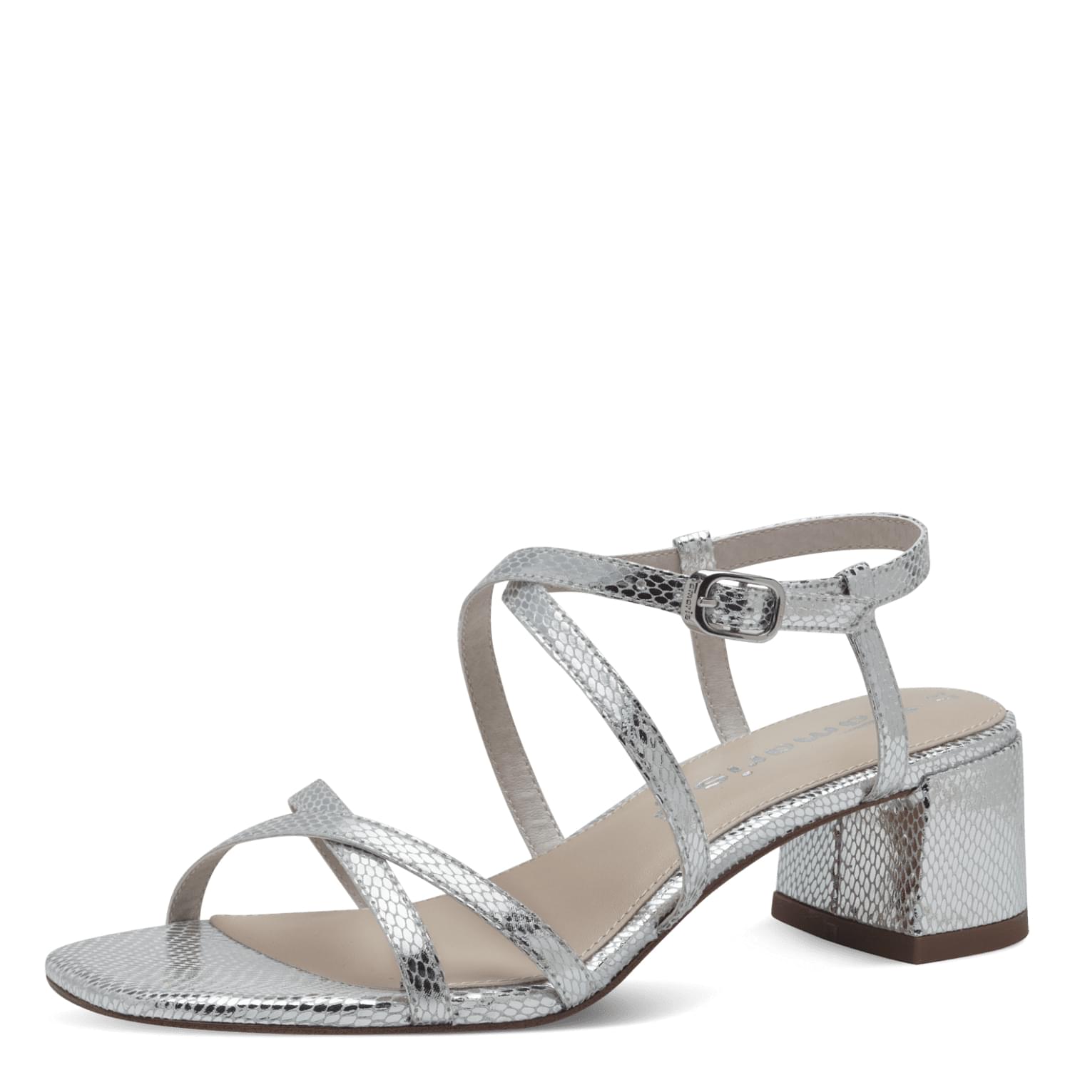 Tamaris Paola Sandals 1-28204-42 in Silver Struct.