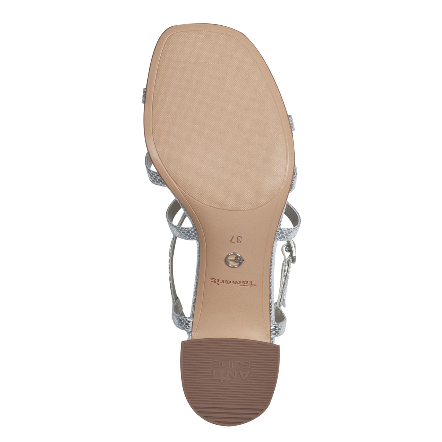 Tamaris Paola Sandals 1-28204-42 in Silver Struct.
