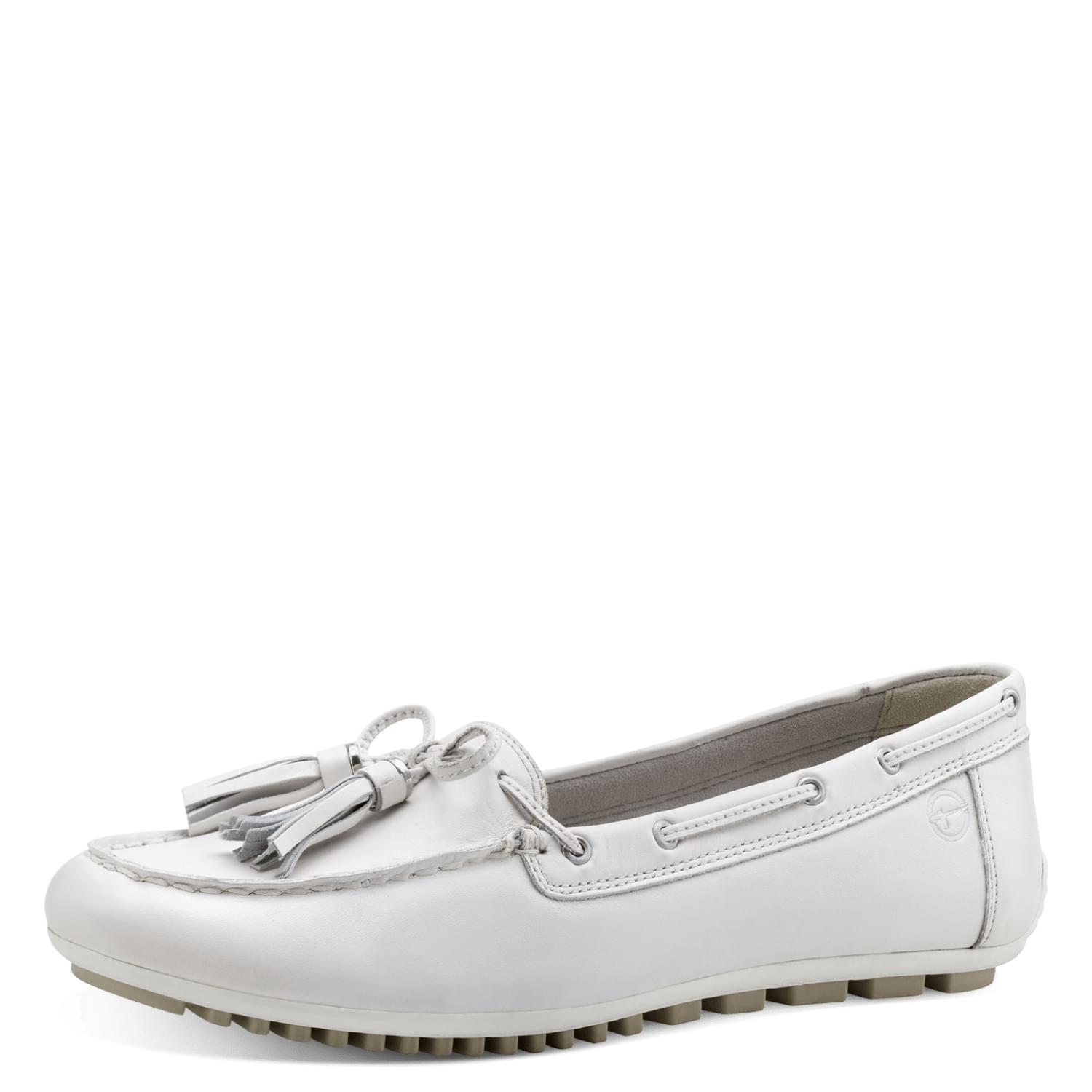 Tamaris Paty Flats 1-1-24613-20 in White Leather