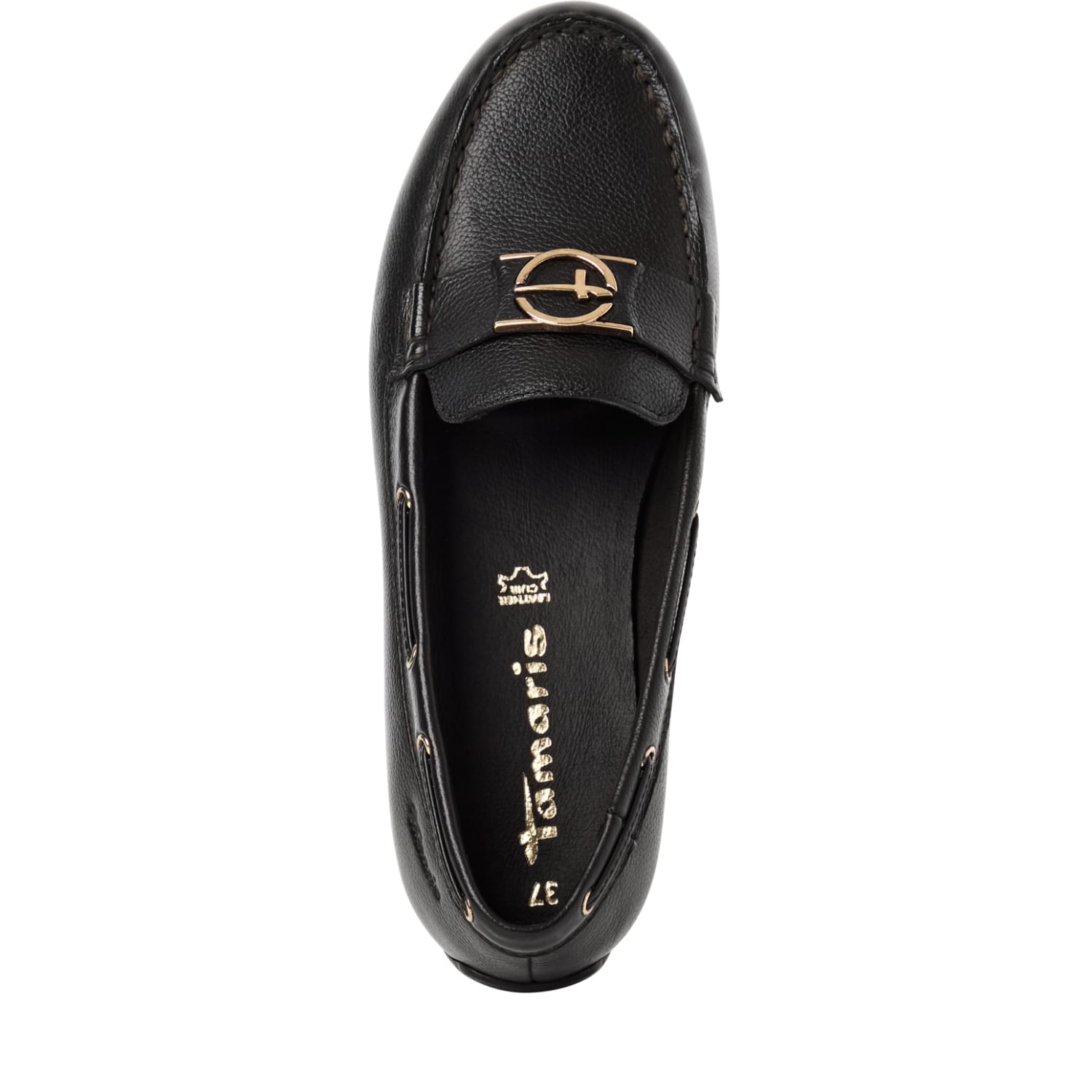 Tamaris Paty Moccassins 1-24630-44 in Black Leather