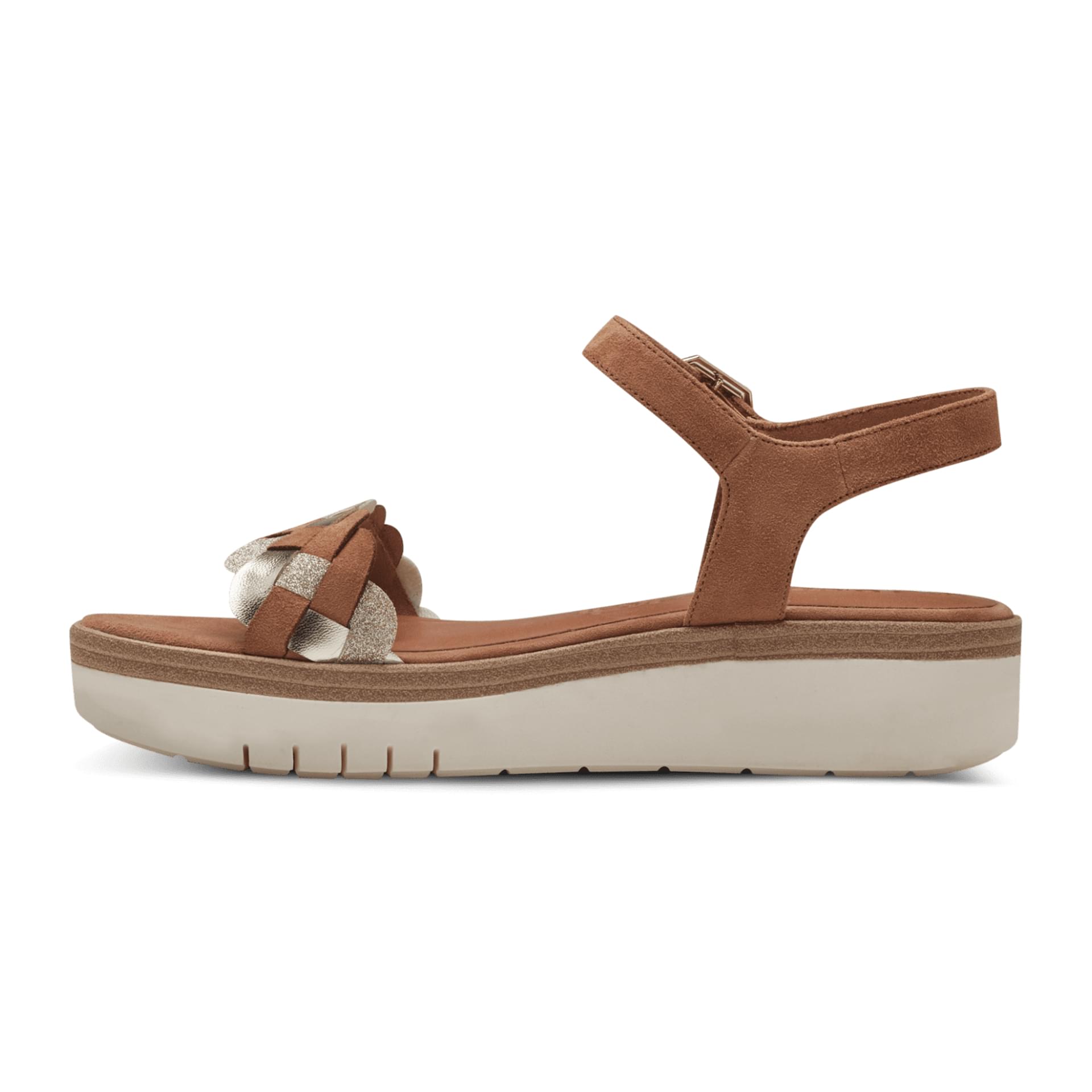 Tamaris Peony Sandals 1-28216-42 in Cognac Comb