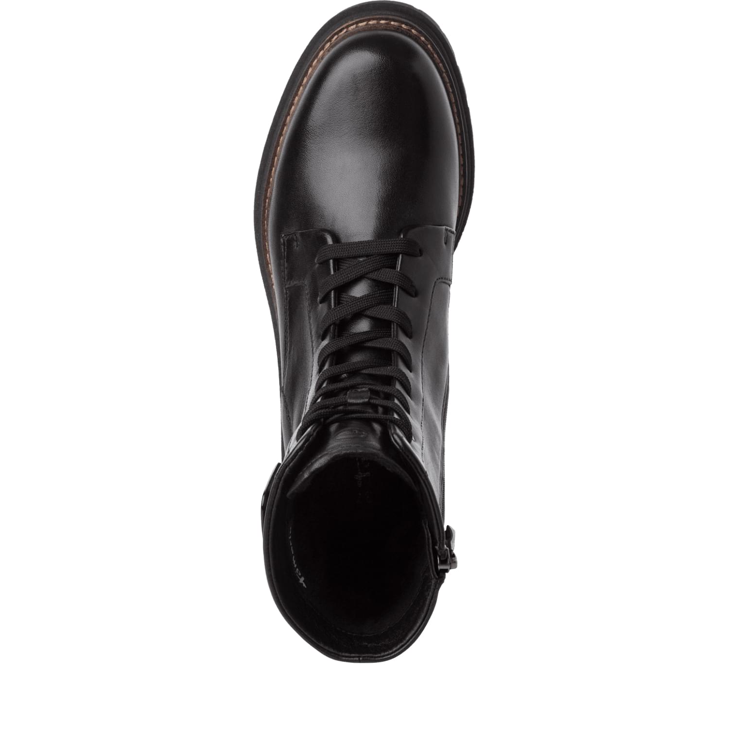 Tamaris Rakete Enkellaarsjes 1-25221-43 in Black Leather