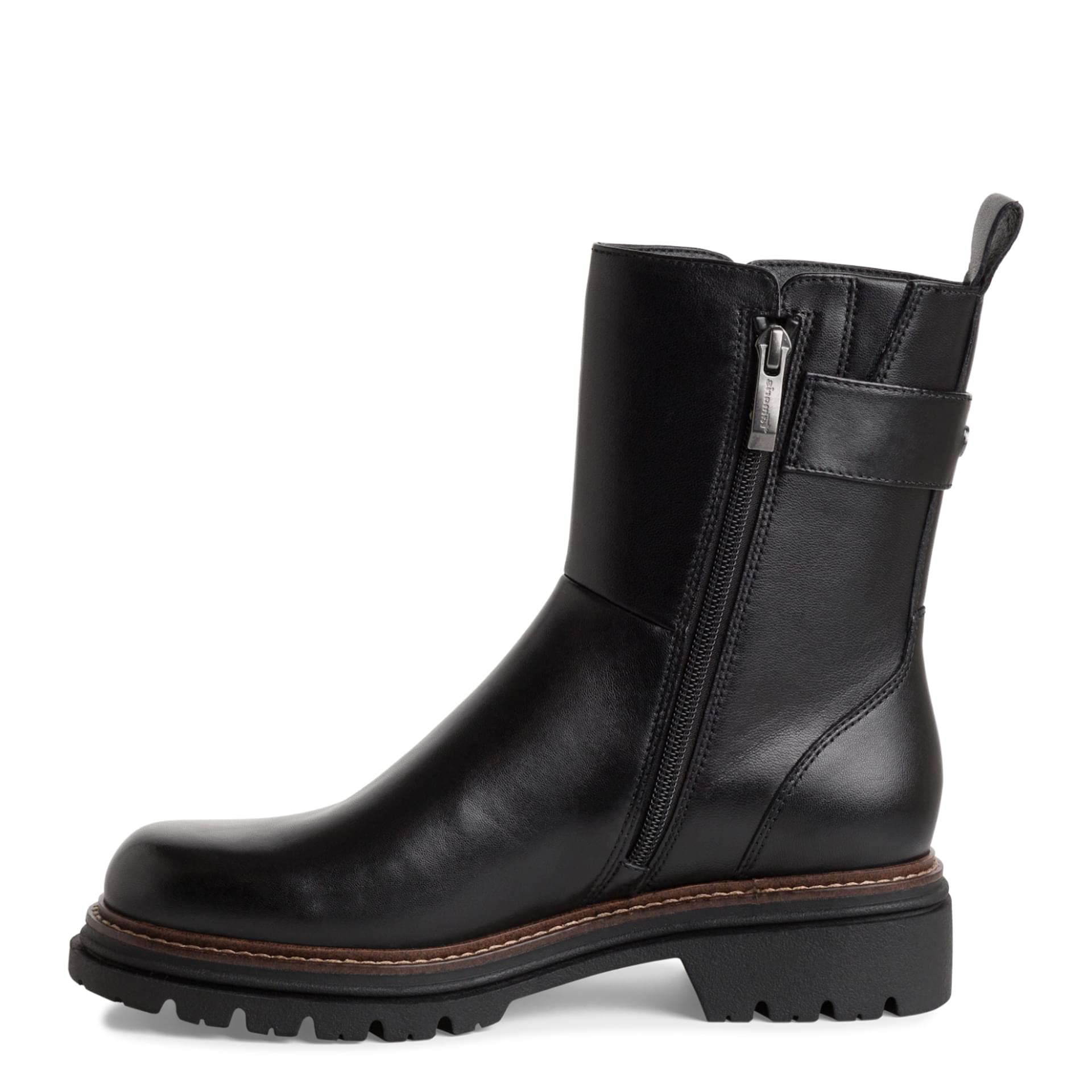 Tamaris Rakete Enkellaarsjes 1-25415-43 in Black Leather