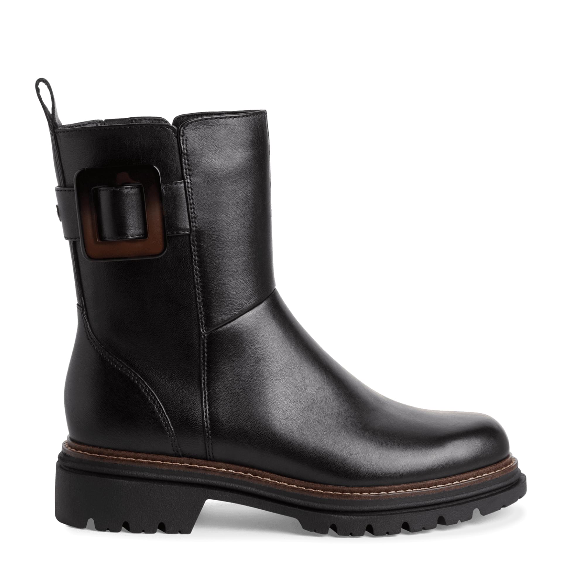 Tamaris Rakete Enkellaarsjes 1-25415-43 in Black Leather