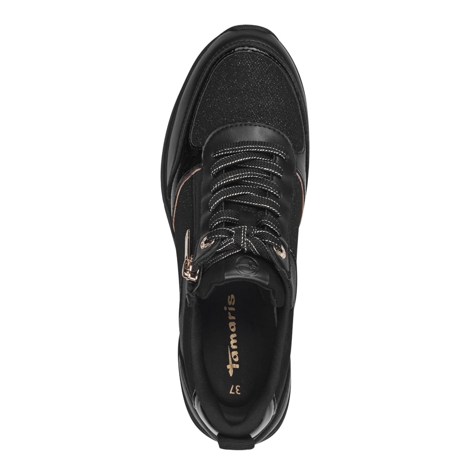 Tamaris Rea Sneakers 1-23721-42 in Black/Gold