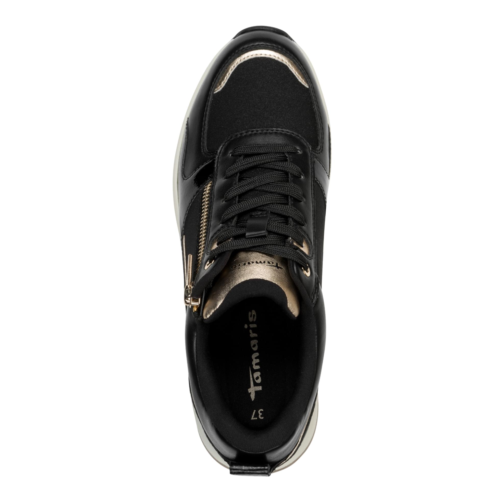 Tamaris Rea Sneakers 1-23754-45 in Black/Gold