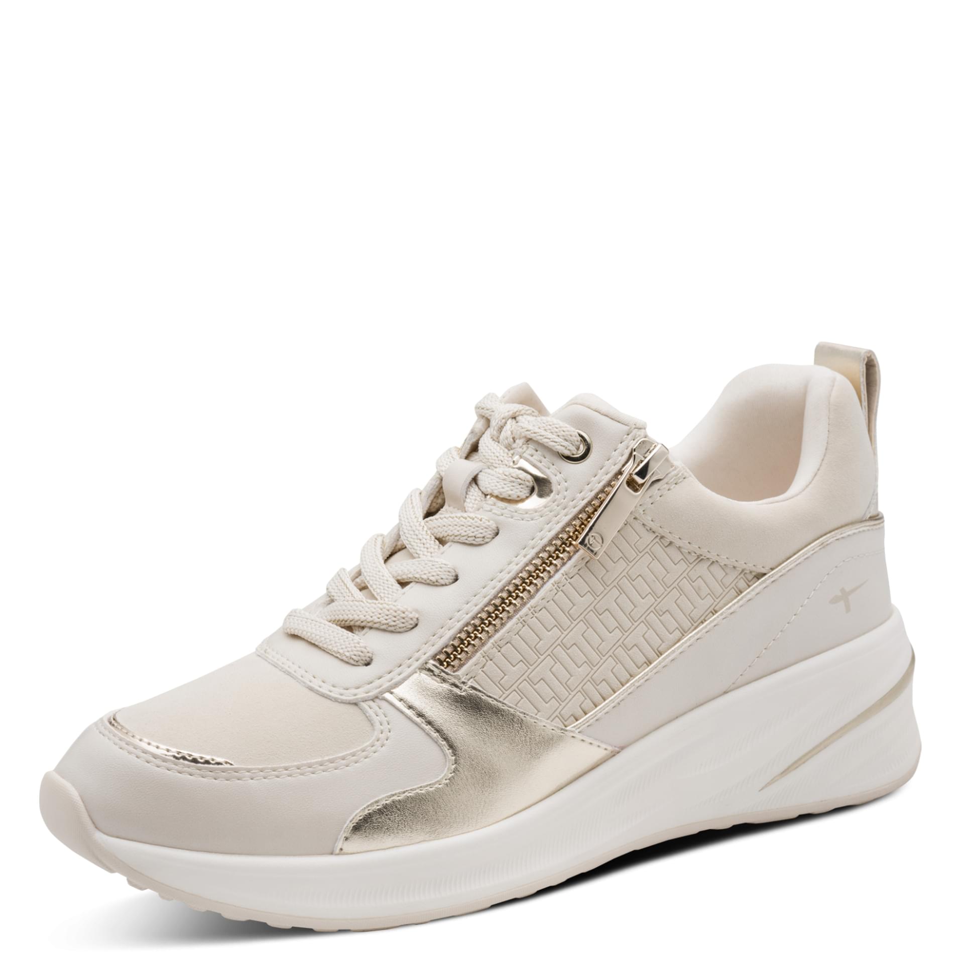 Tamaris Rea Sneakers 1-23754-45 in Ivory/Gold
