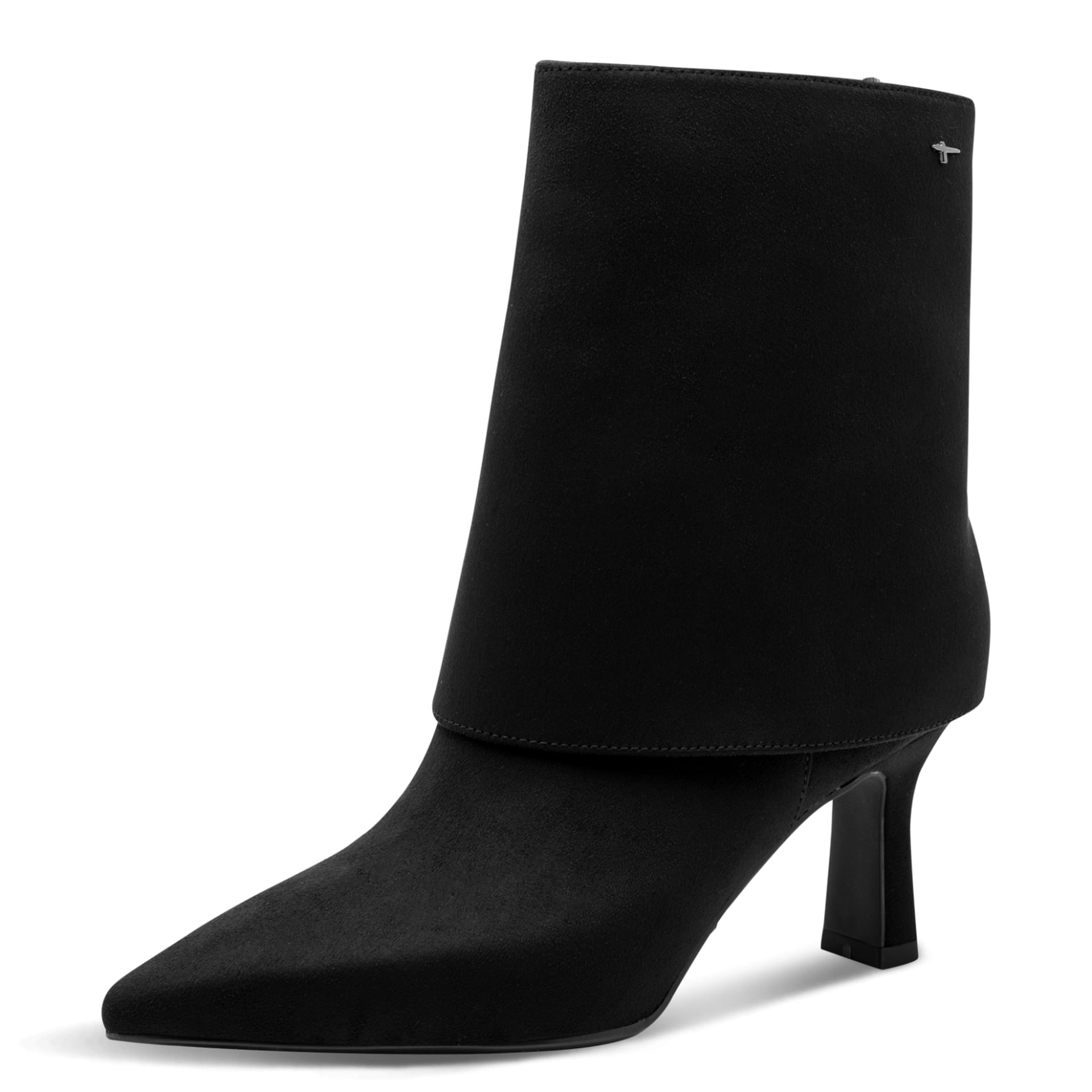 Tamaris Reyna Enkellaarsjes in Black, driekwartaanzicht (SKU 1-25027-47--001)