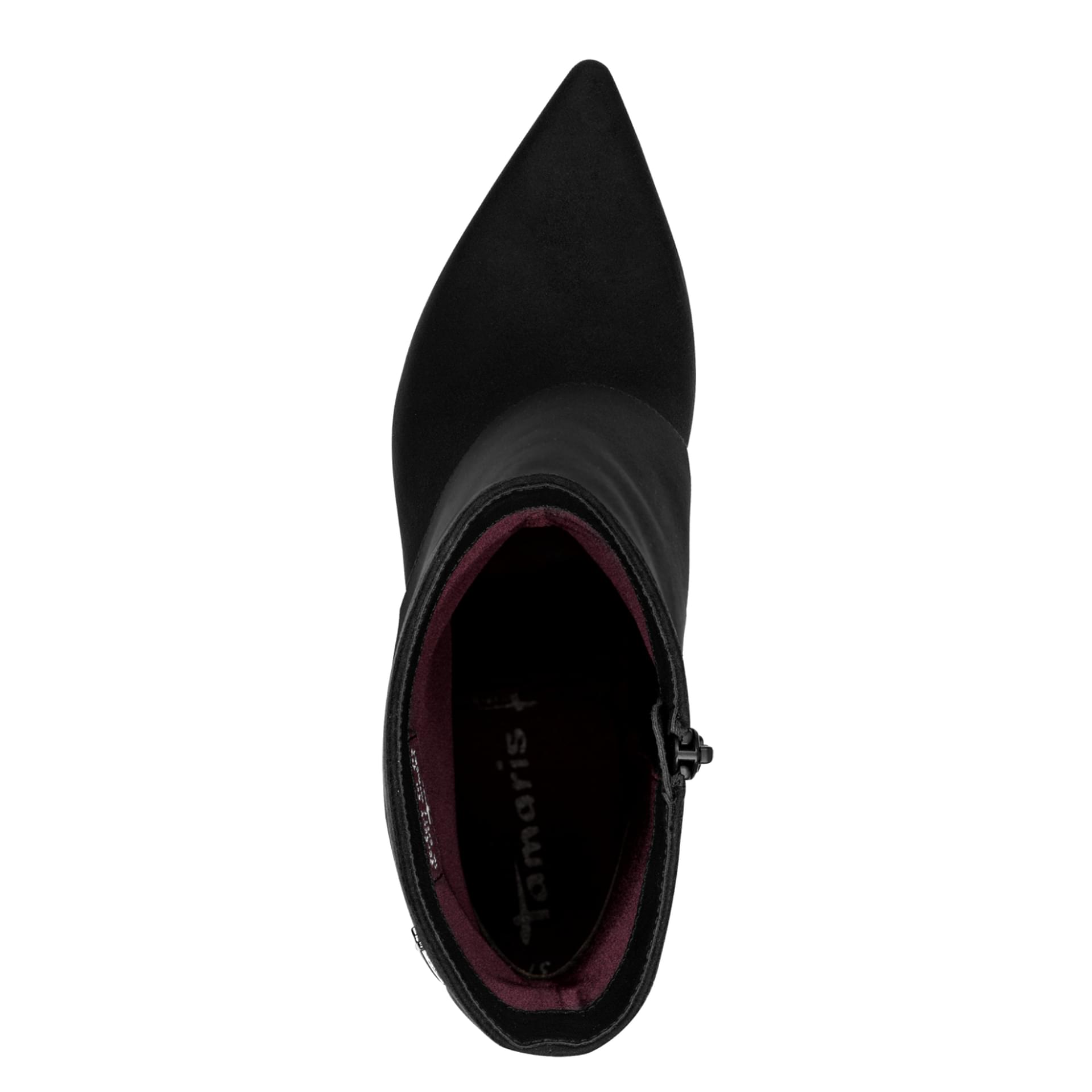 Tamaris Reyna Enkellaarsjes in Black, bovenaanzicht (SKU 1-25027-47--001)