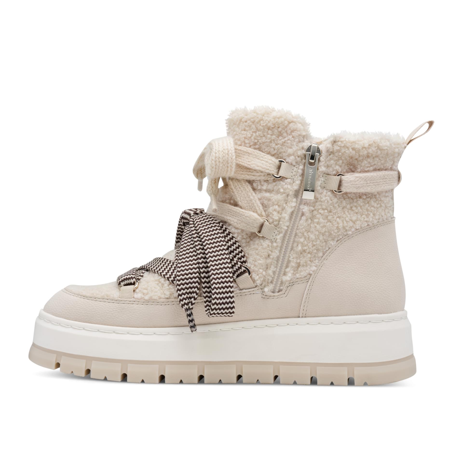 Tamaris Ricy Ankle Boots in Ivory, inner side (SKU 1-26223-47--418)