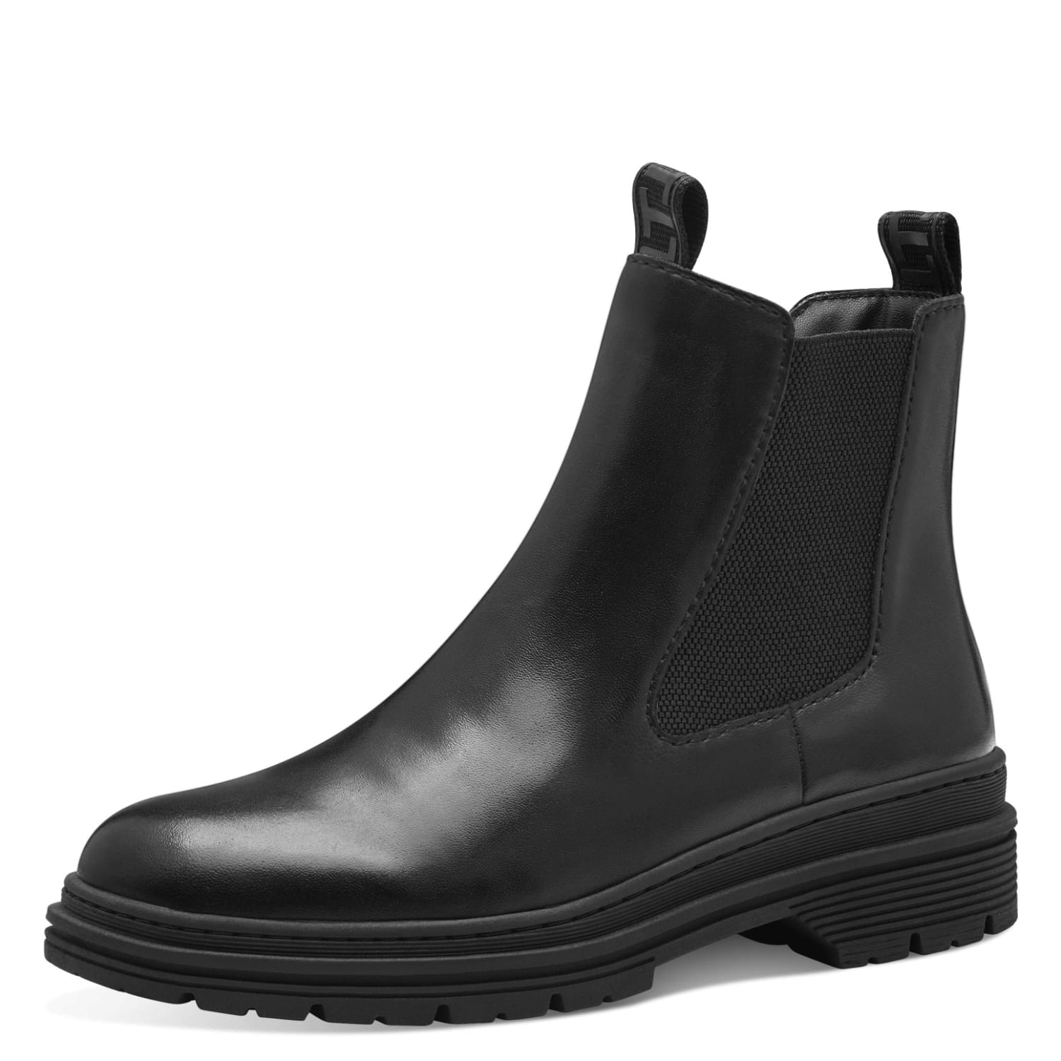 Tamaris Rixi Chelsea Boots 1-25436-41 in Black Leather