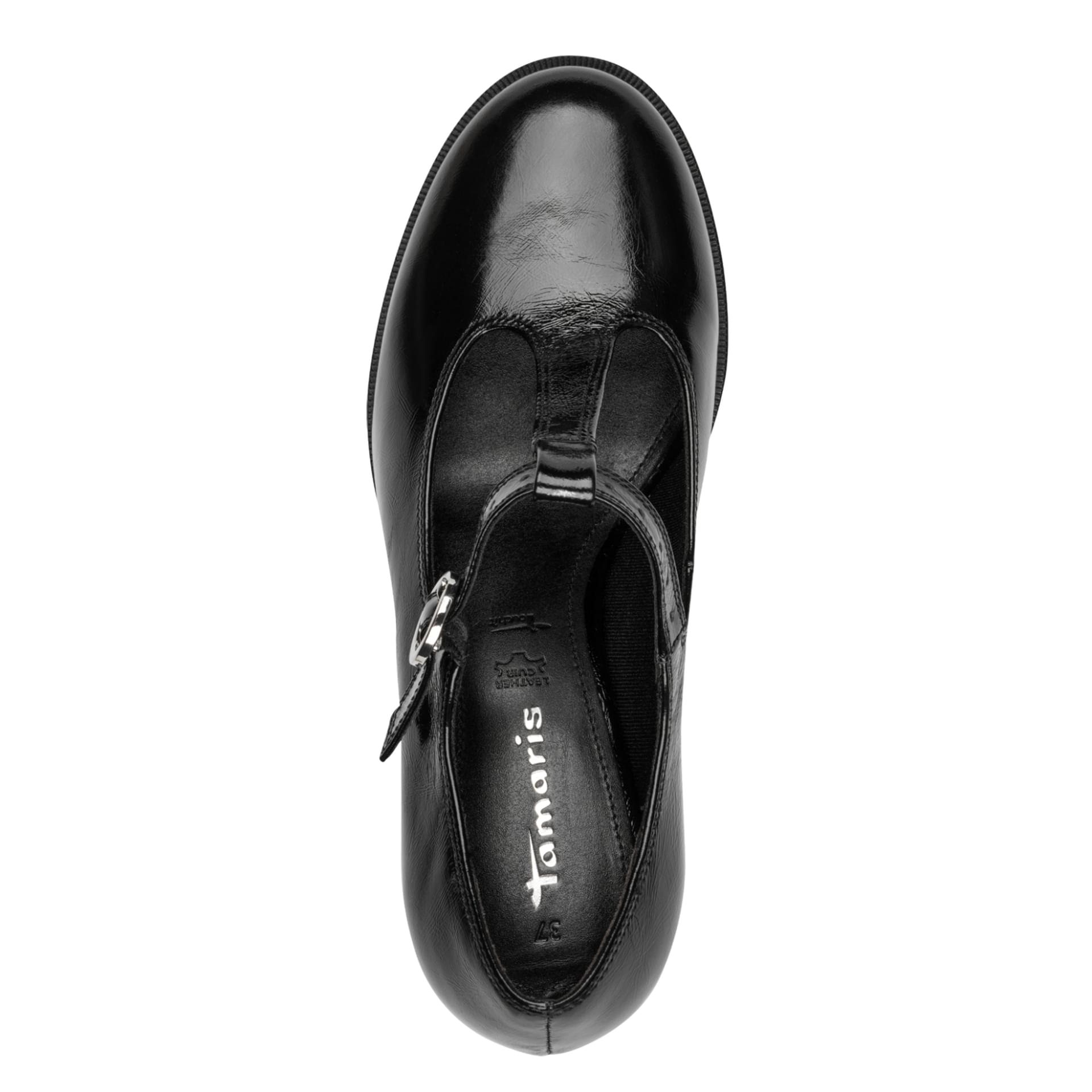 Tamaris Robbie Talons cuir in Black, vue de dessus (SKU 1-22470-47--001)
