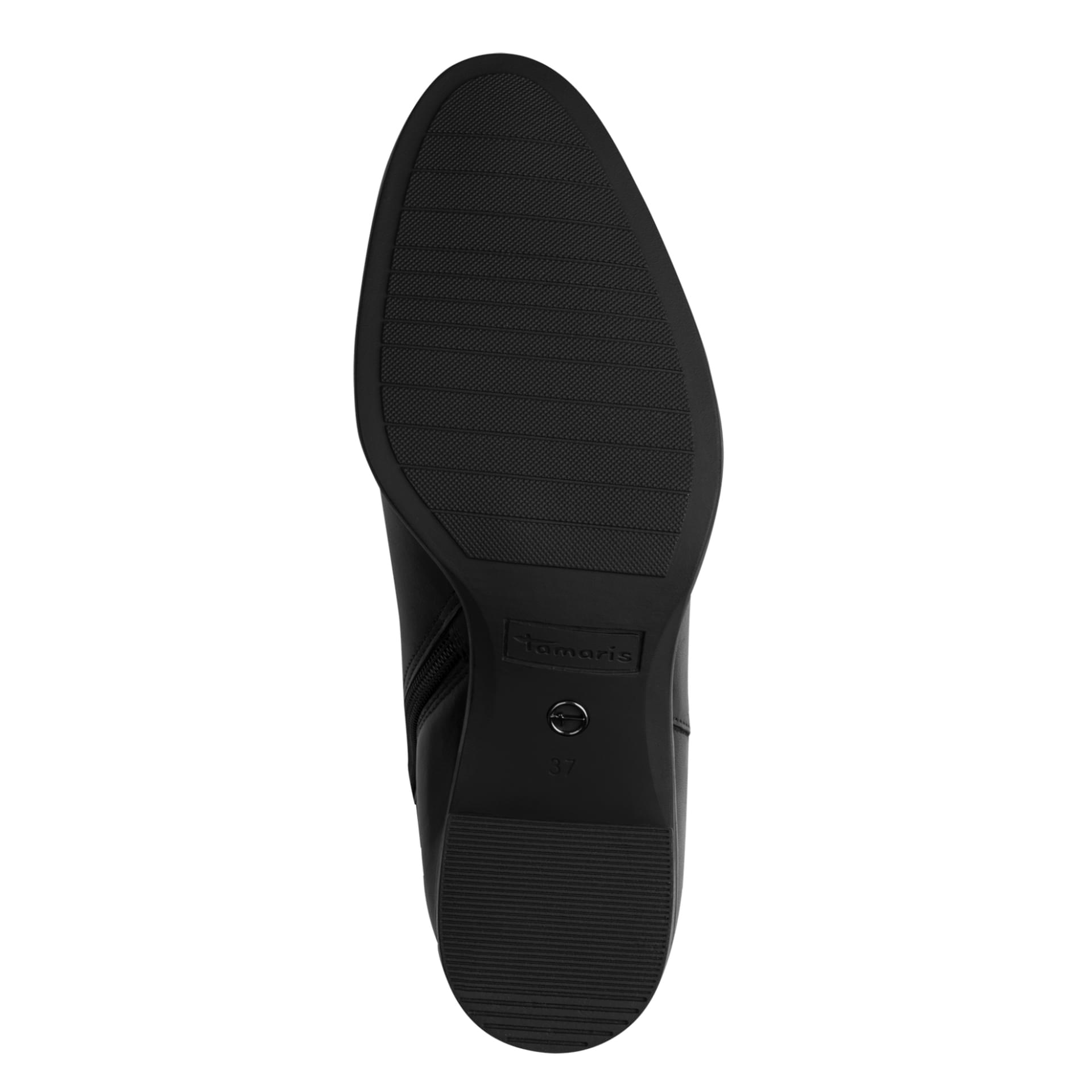 Tamaris Rudinia Enkellaarsjes leer in Black Leather, zool (SKU 1-25376-47--003)