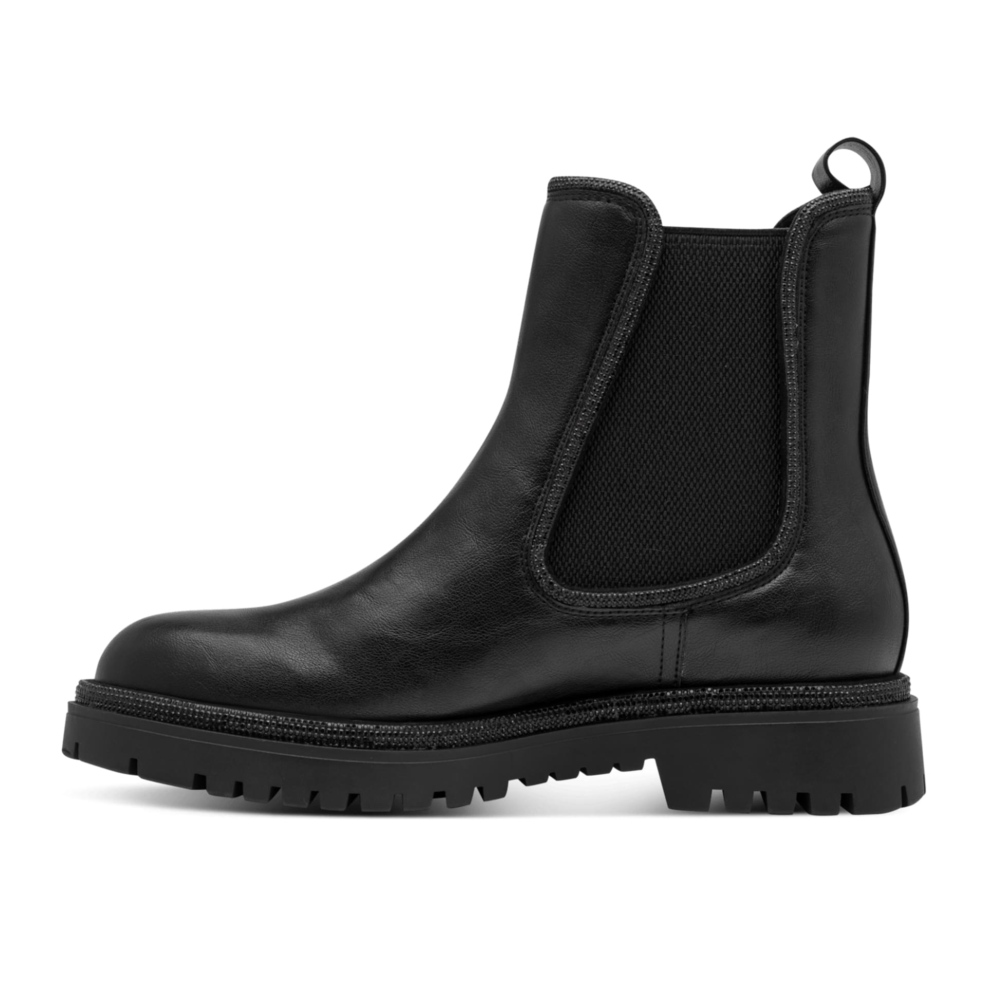 Tamaris Sabrina Chelsea Boots in Black Glam, binnenzijde (SKU 1-25477-47--043)