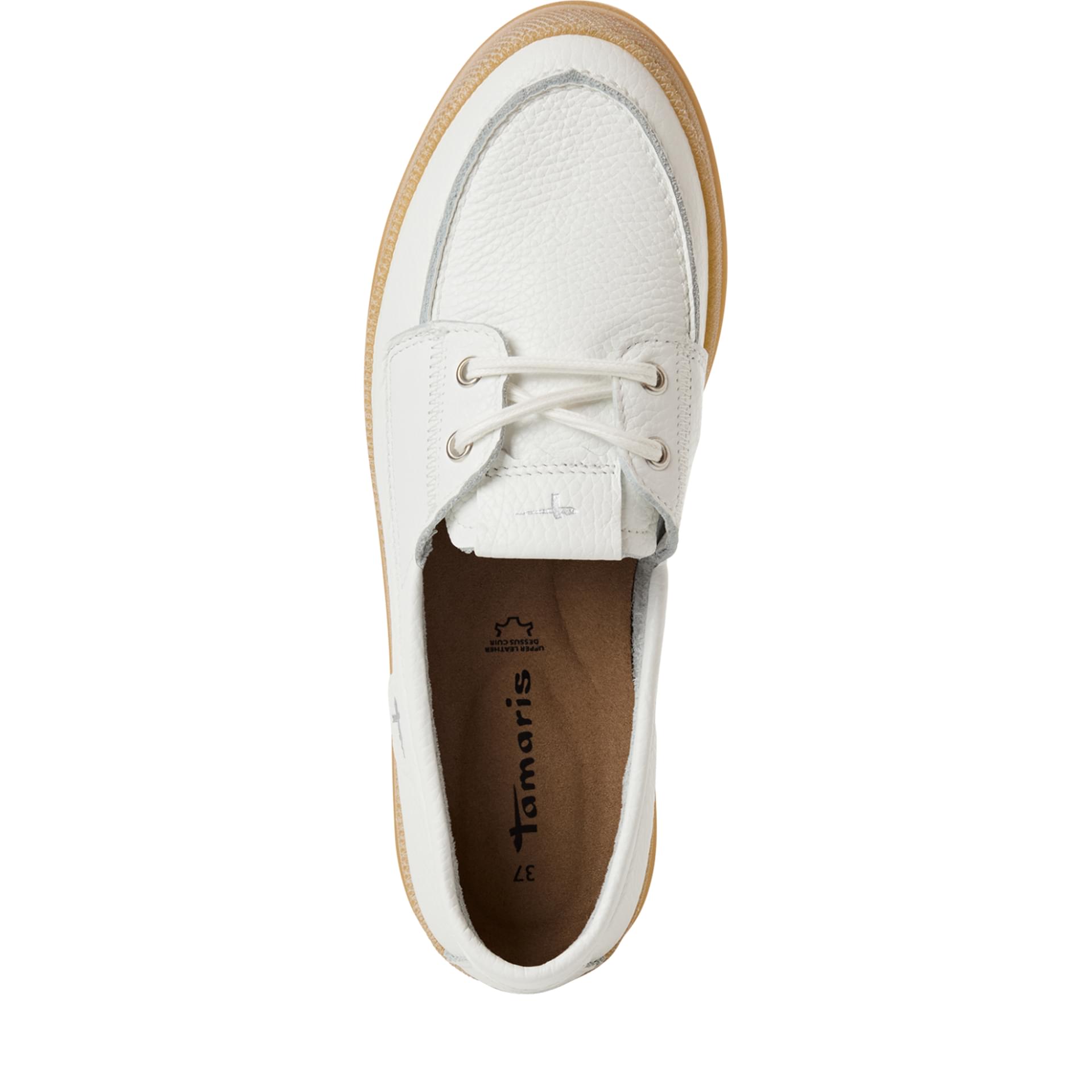 Tamaris Samina Moccassins 1-23615-46 in White Leather