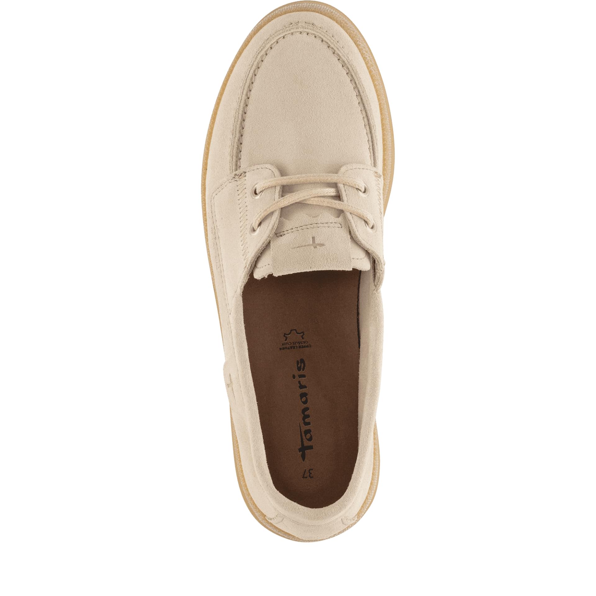 Tamaris Samina Mocassins leer in Antelope, bovenaanzicht (SKU 1-23615-46--375)