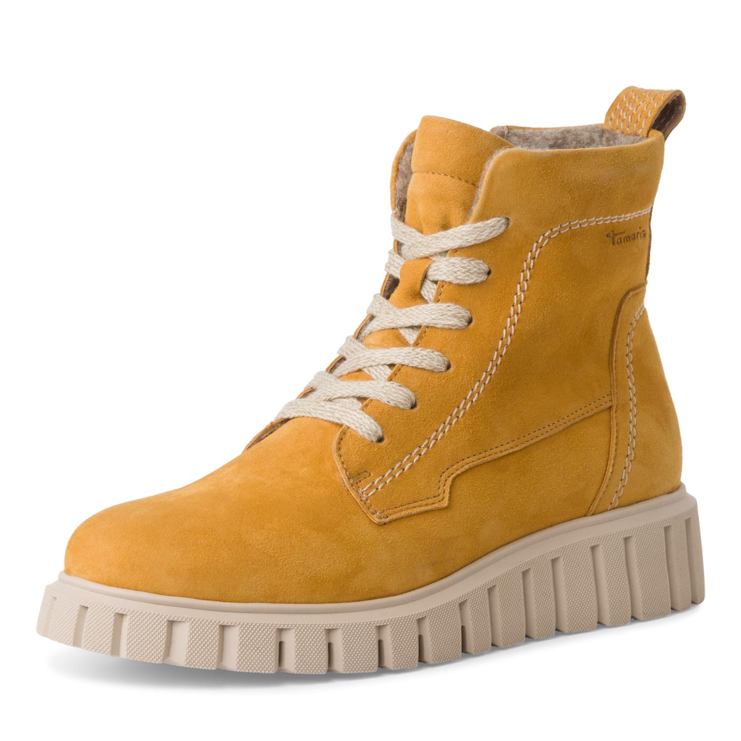 Tamaris Simonetta Enkellaarsjes 1-25268-43 in Mustard