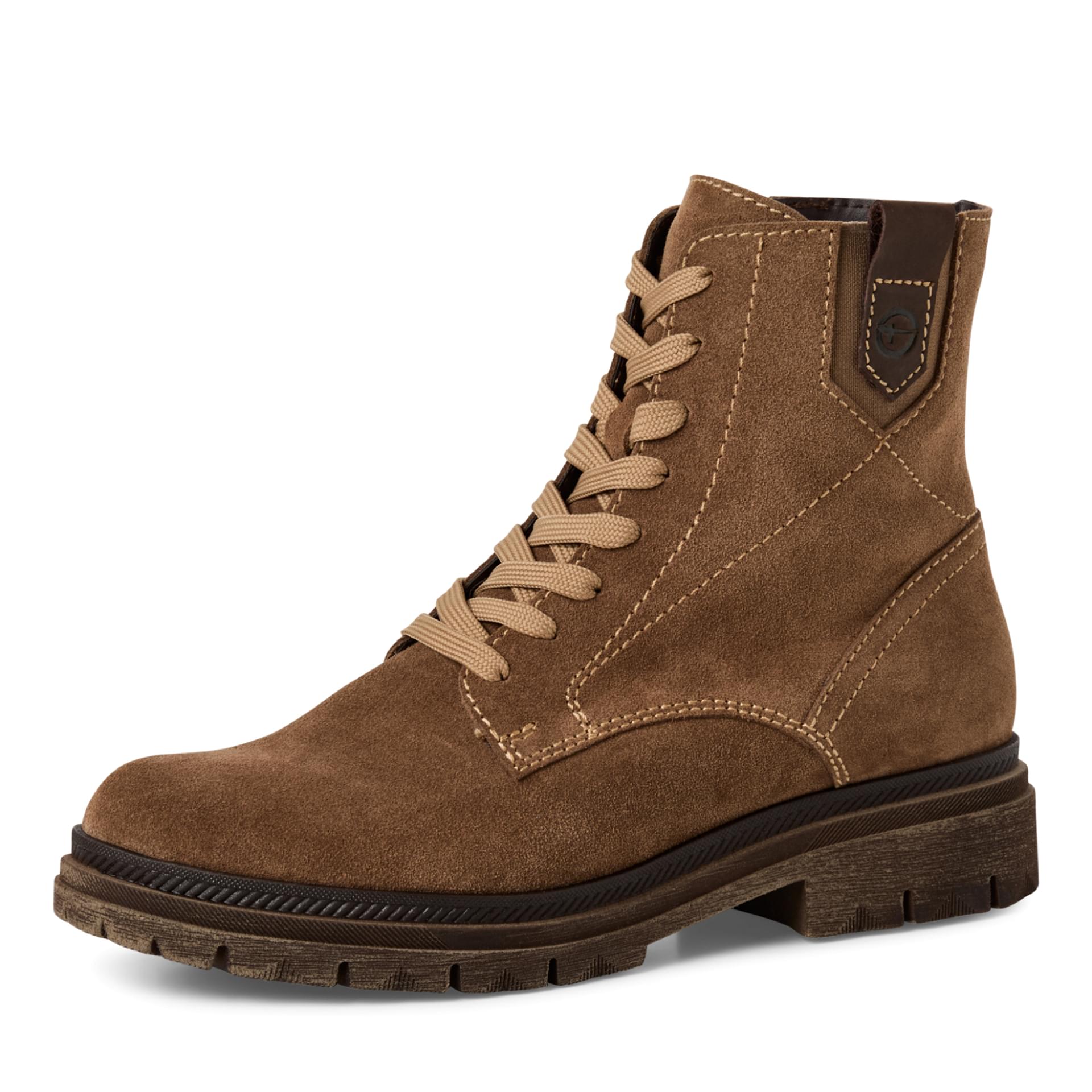 Tamaris Soul Ankle Boots leather in Brown, three-quarter view (SKU 1-25217-45--300)