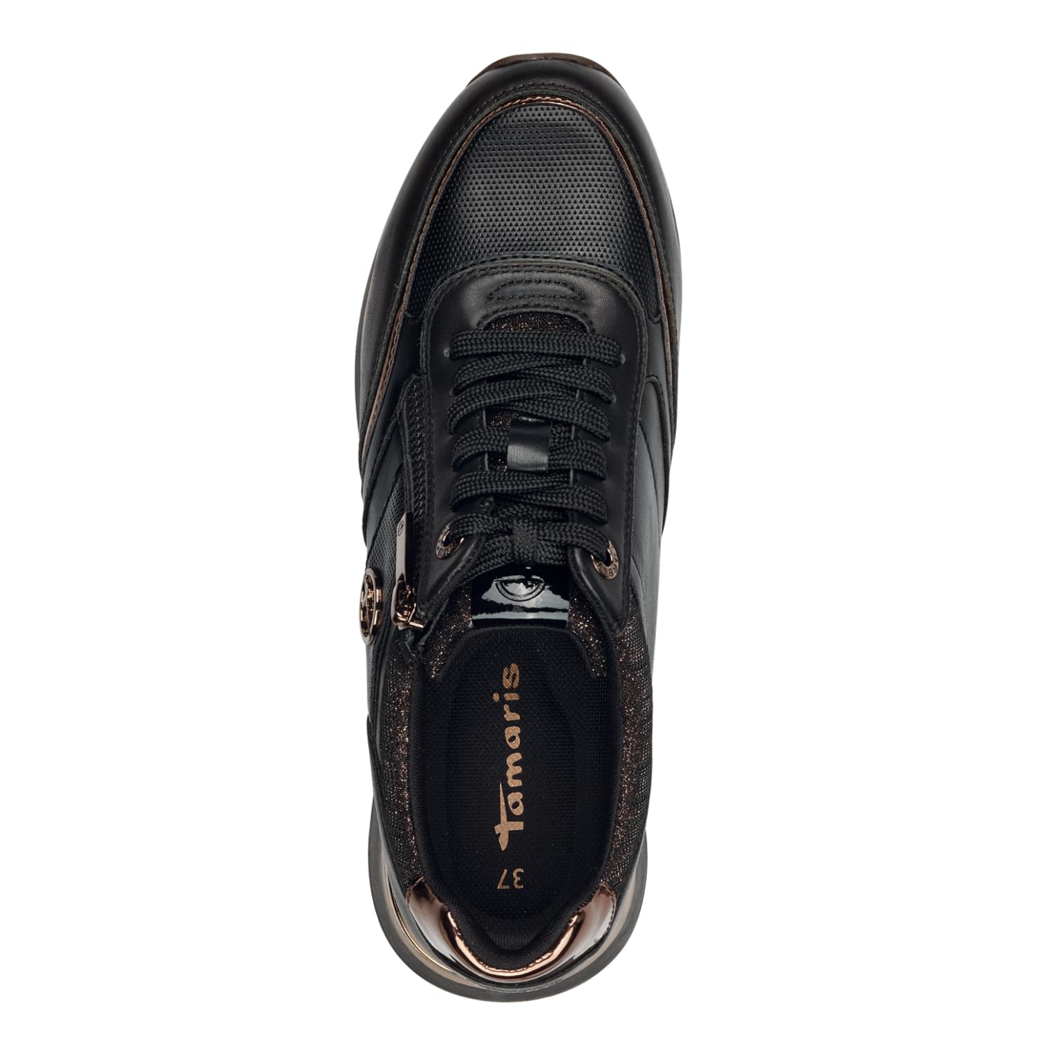 Tamaris Taja Sneakers 1-23726-43 in Black/Copper