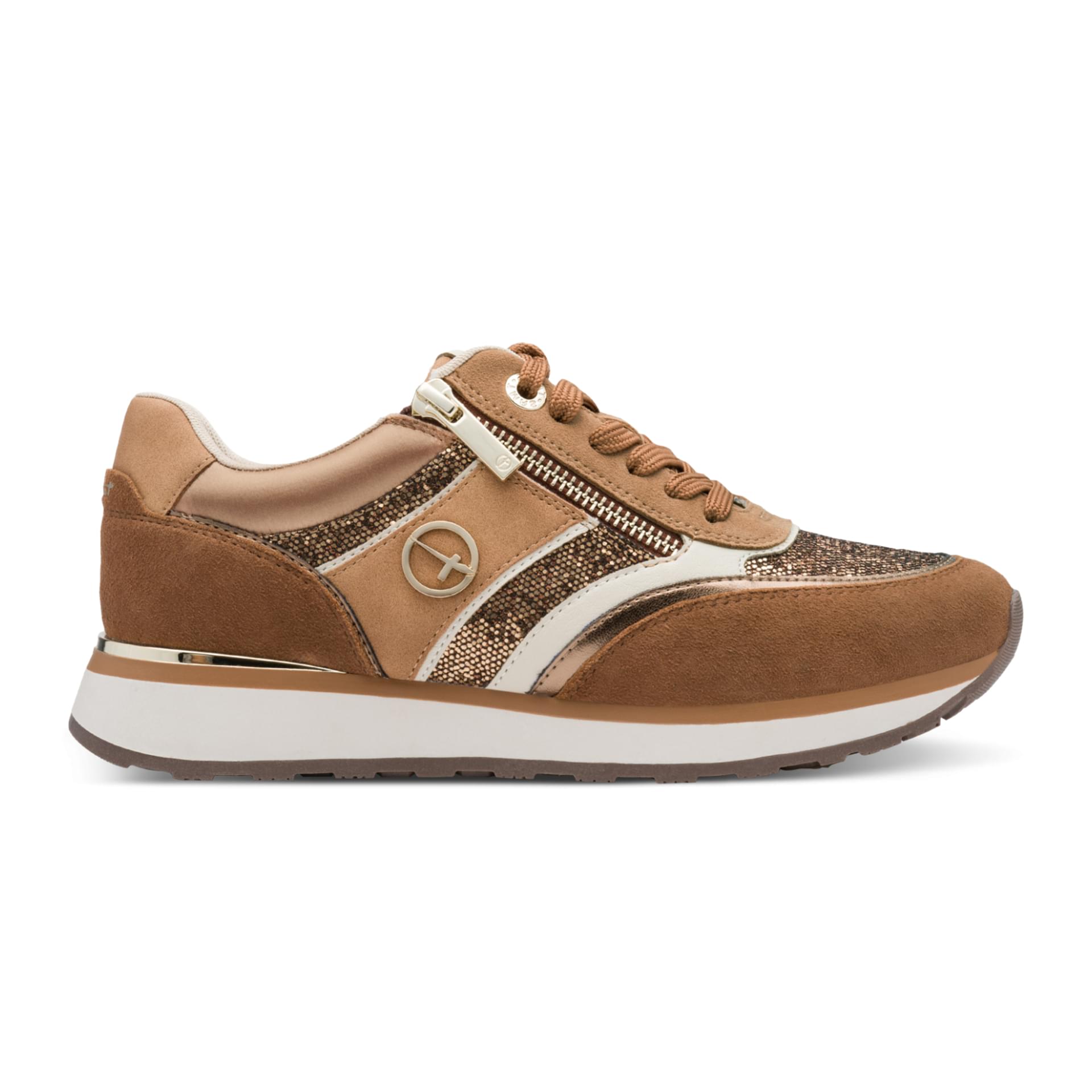 Tamaris Taja Sneakers 1-23726-43 in Cognac Comb