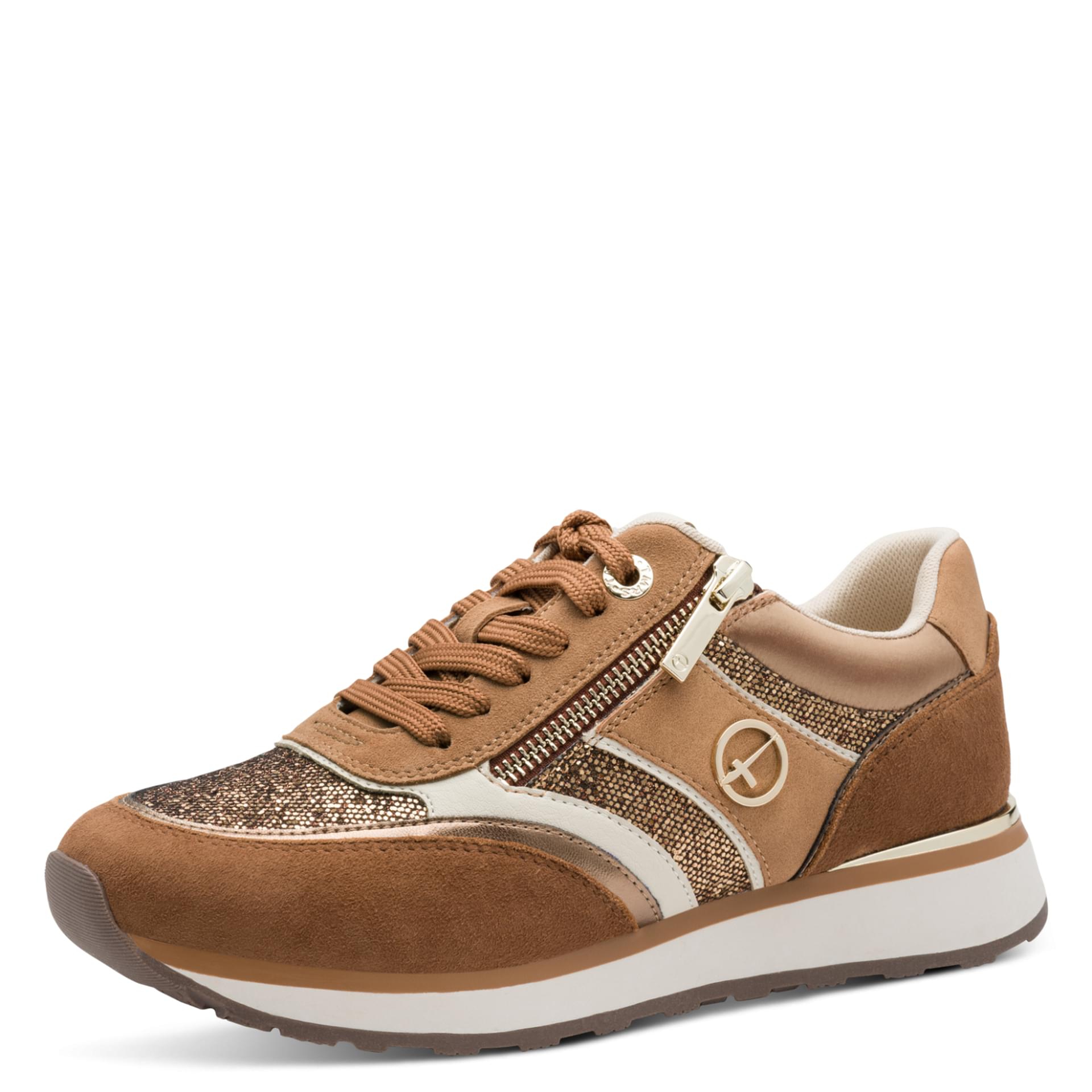 Tamaris Taja Sneakers 1-23726-43 in Cognac Comb