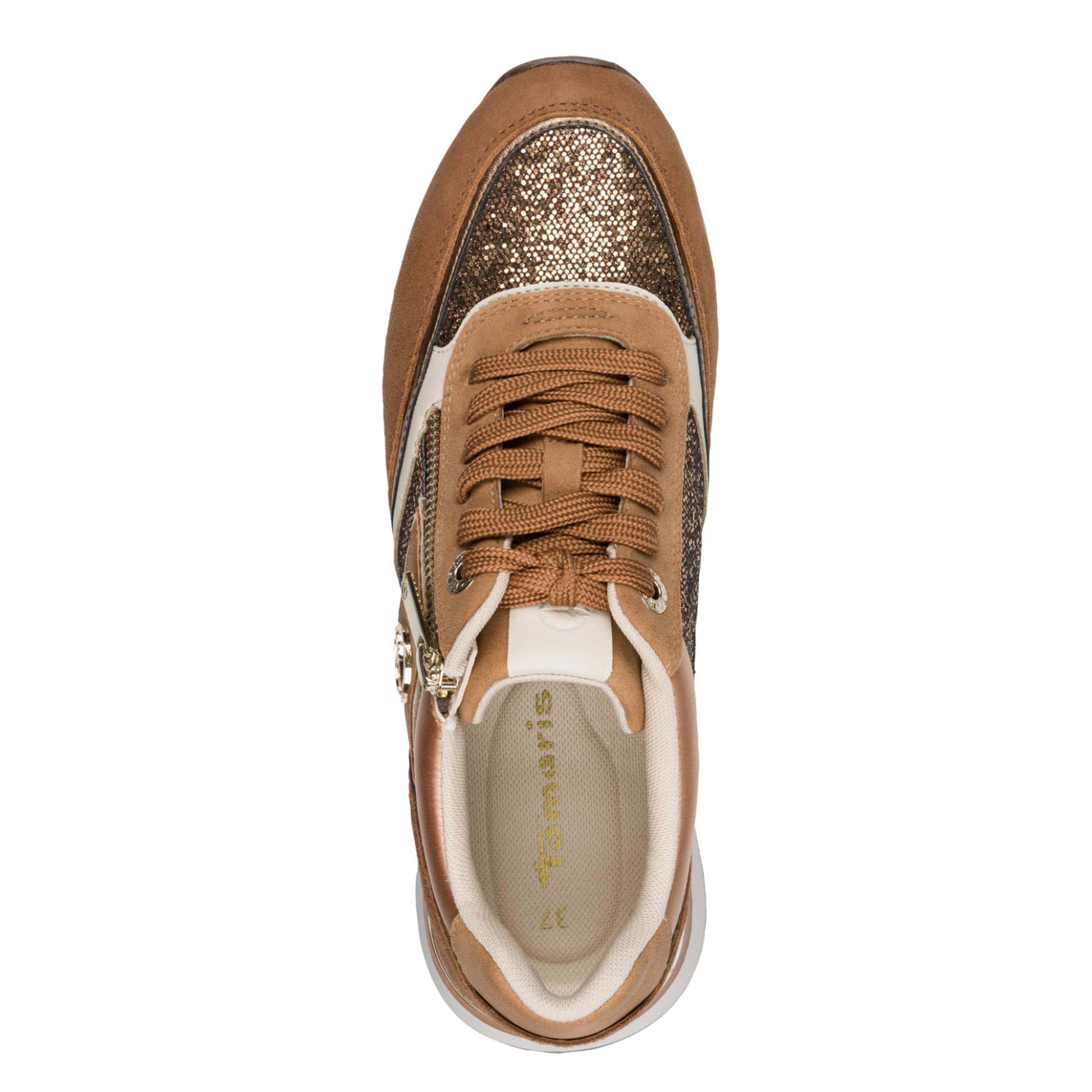 Tamaris Taja Sneakers 1-23726-43 in Cognac Comb