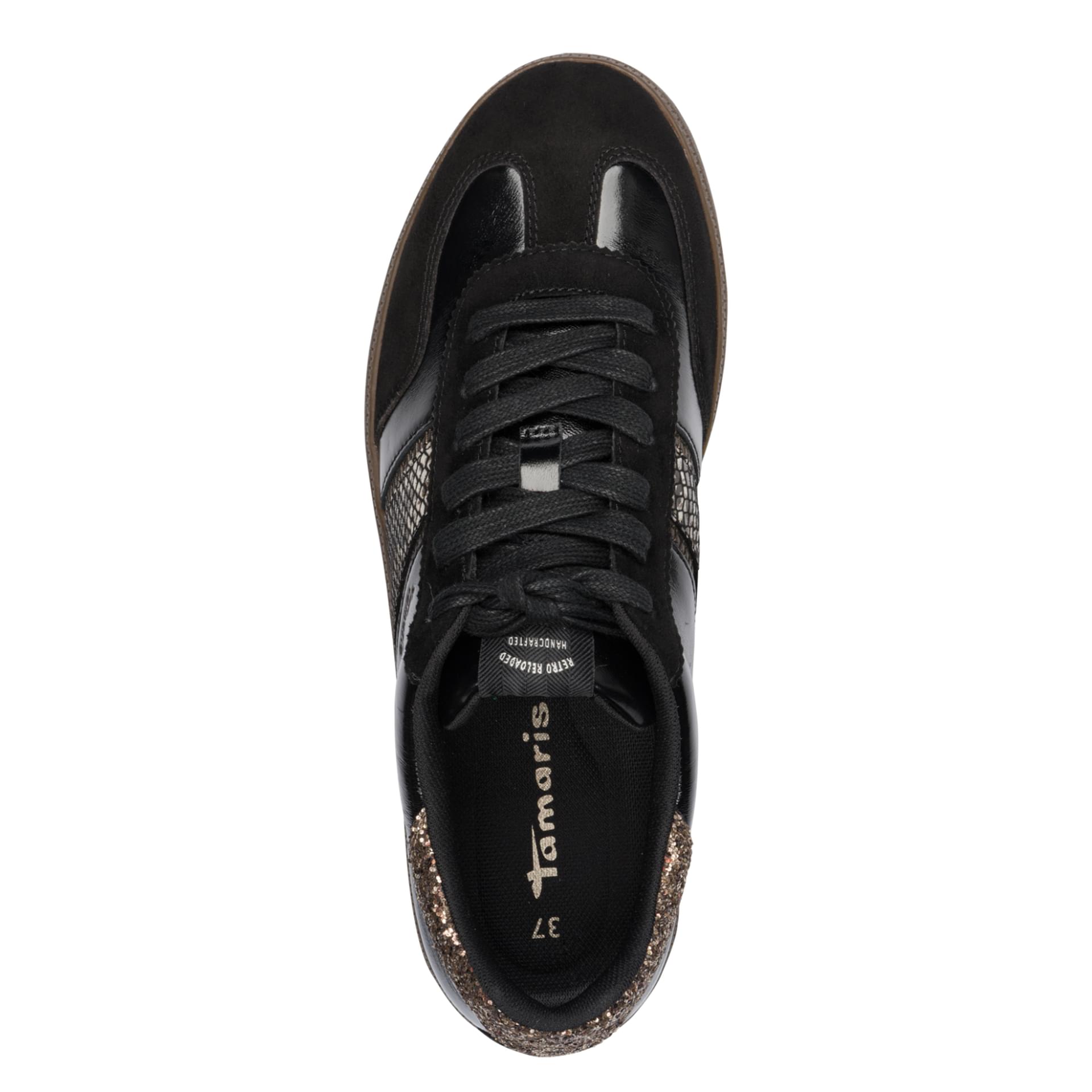 Tamaris Tati Sneakers 1-23624-43 in Black/Snake
