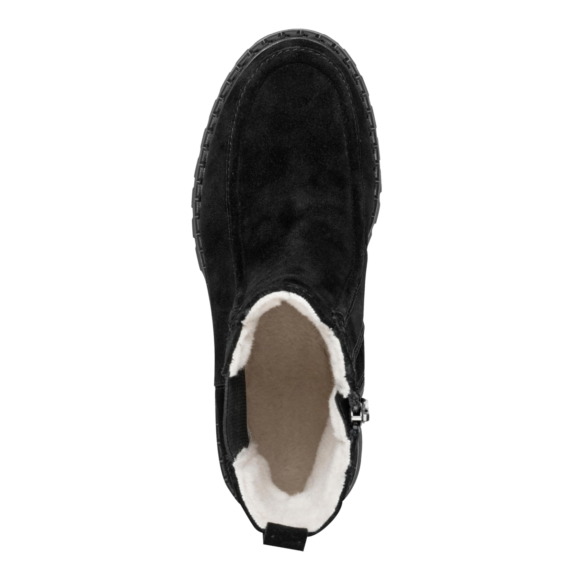 Tamaris Tavendra Ankle Boots leather in Black, top view (SKU 1-26496-47--001)