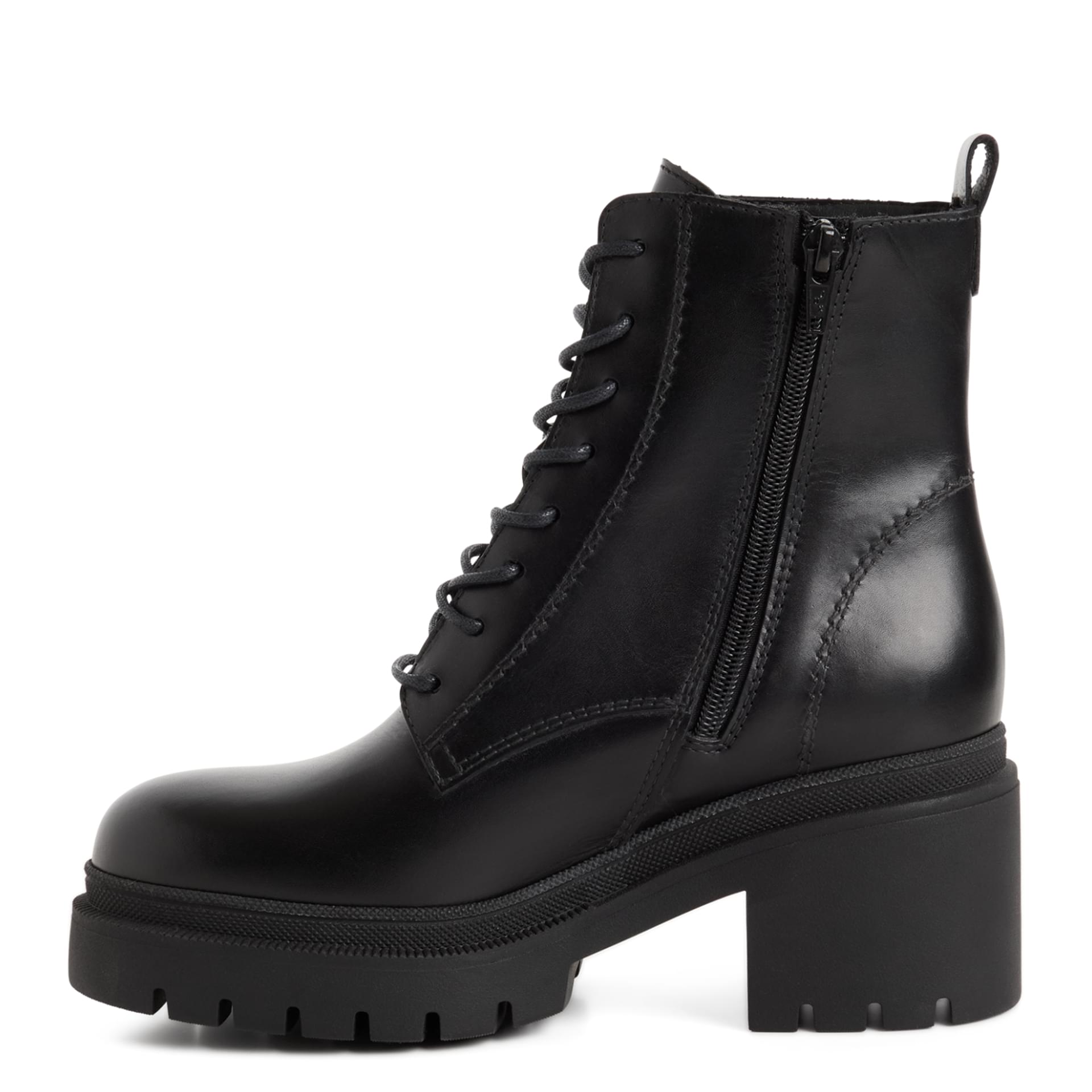 Tamaris Telsa Enkellaarsjes leer in Black, binnenzijde (SKU 1-25275-45--001)