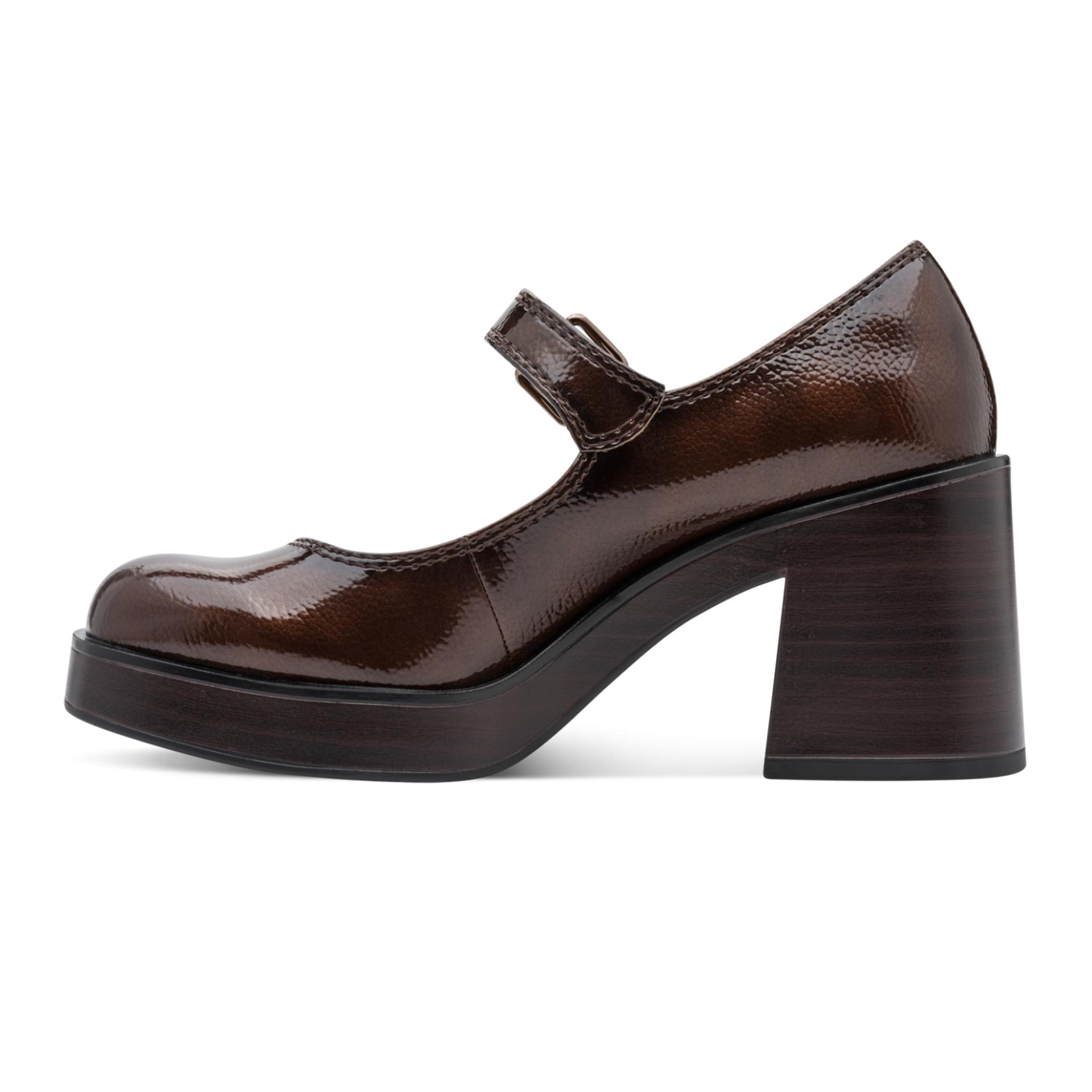 Tamaris Vicenza Heels in Brown Patent, inner side (SKU 1-22409-45--359)
