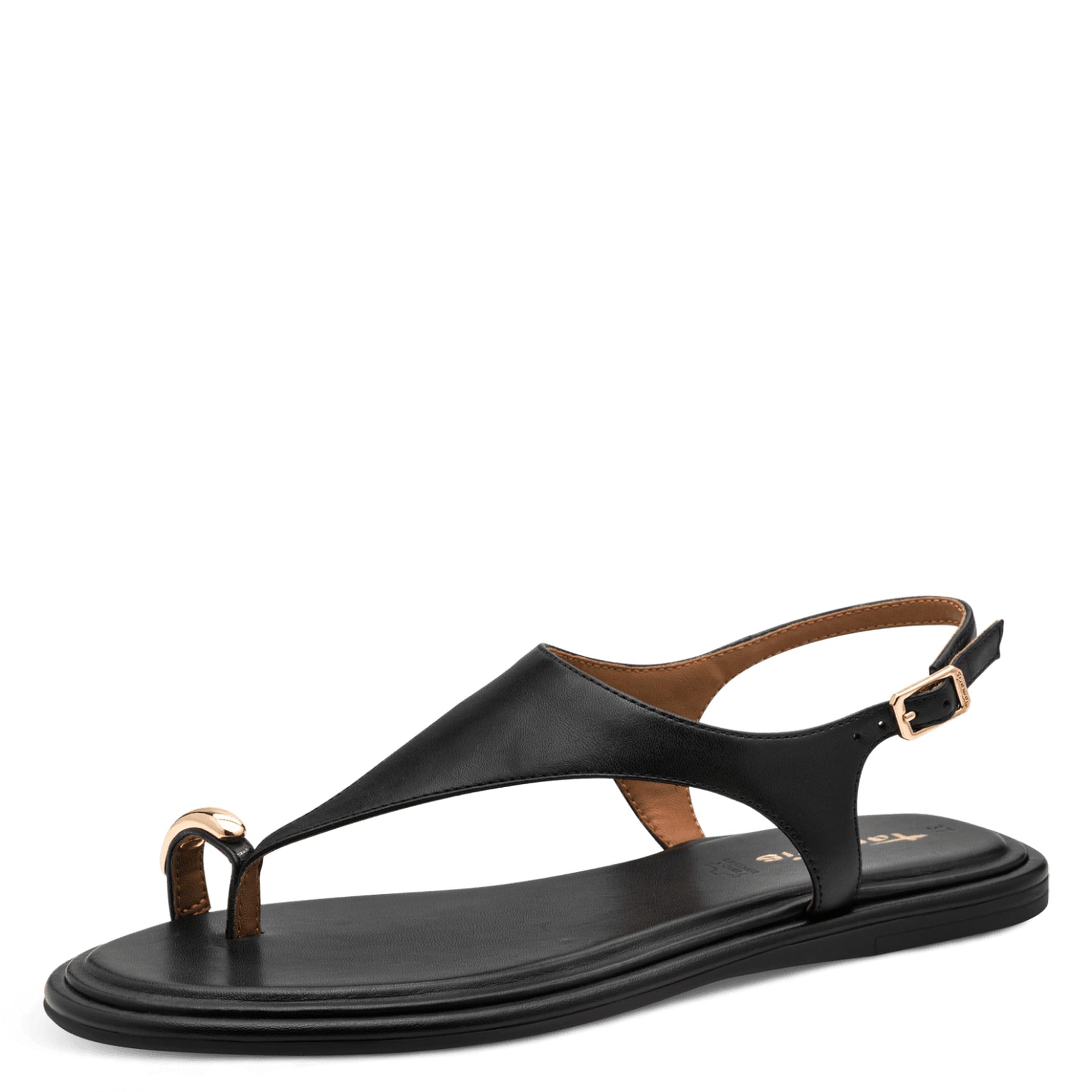 Tamaris Viella Sandals 1-28142-46 in Black Leather