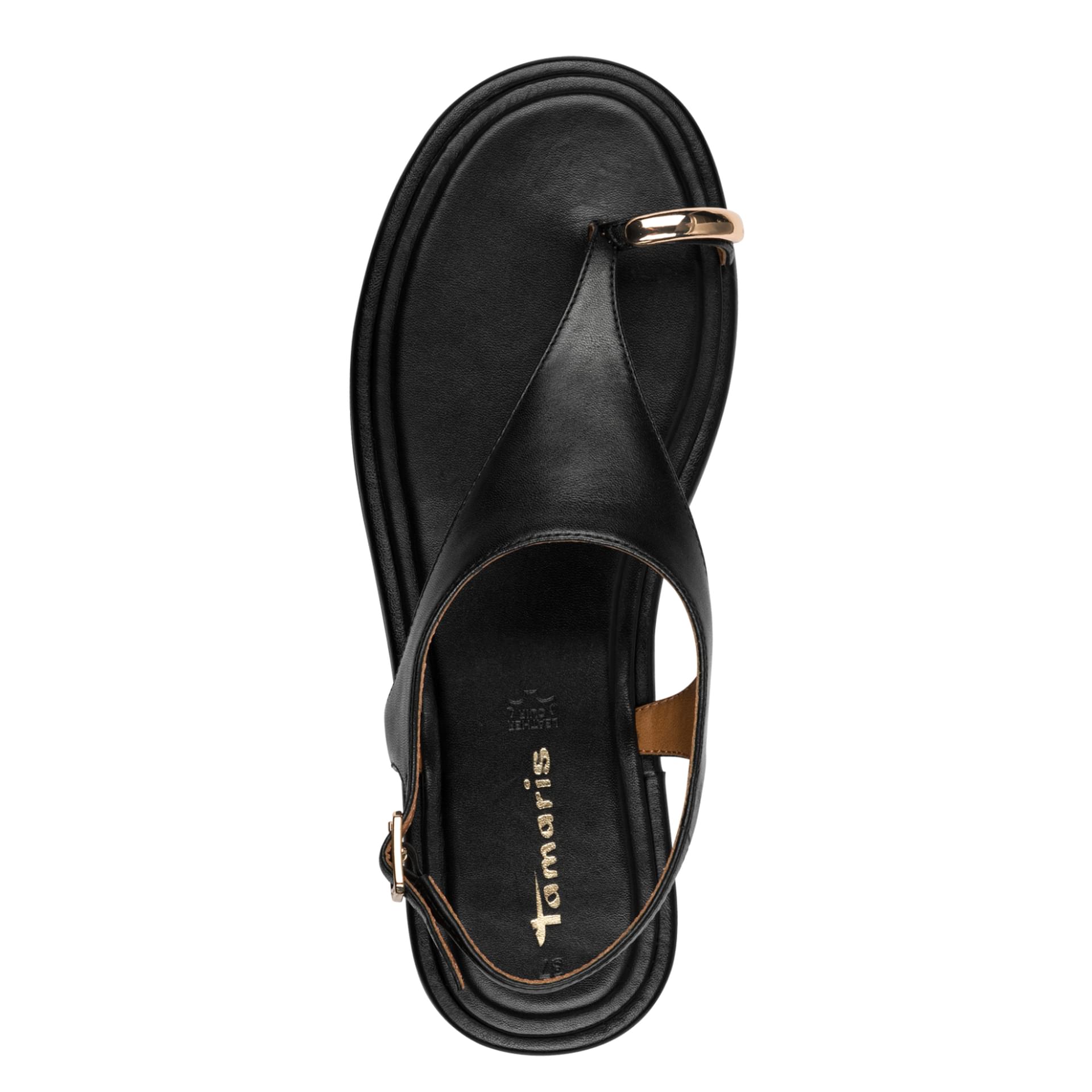 Tamaris Viella Sandals 1-28142-46 in Black Leather