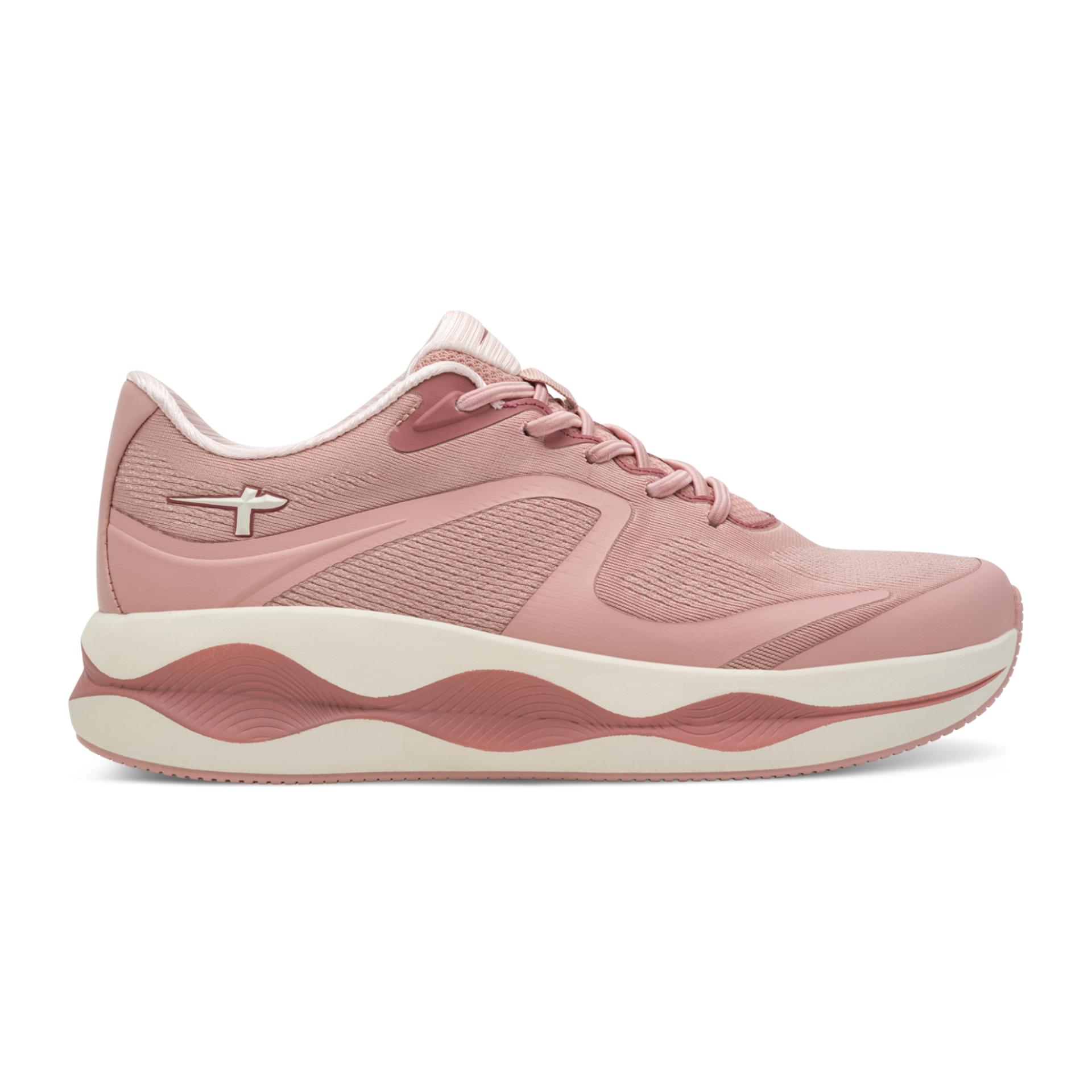 Tamaris Vitala Sneakers mesh in Rose, side view (SKU 1-23781-45--521)