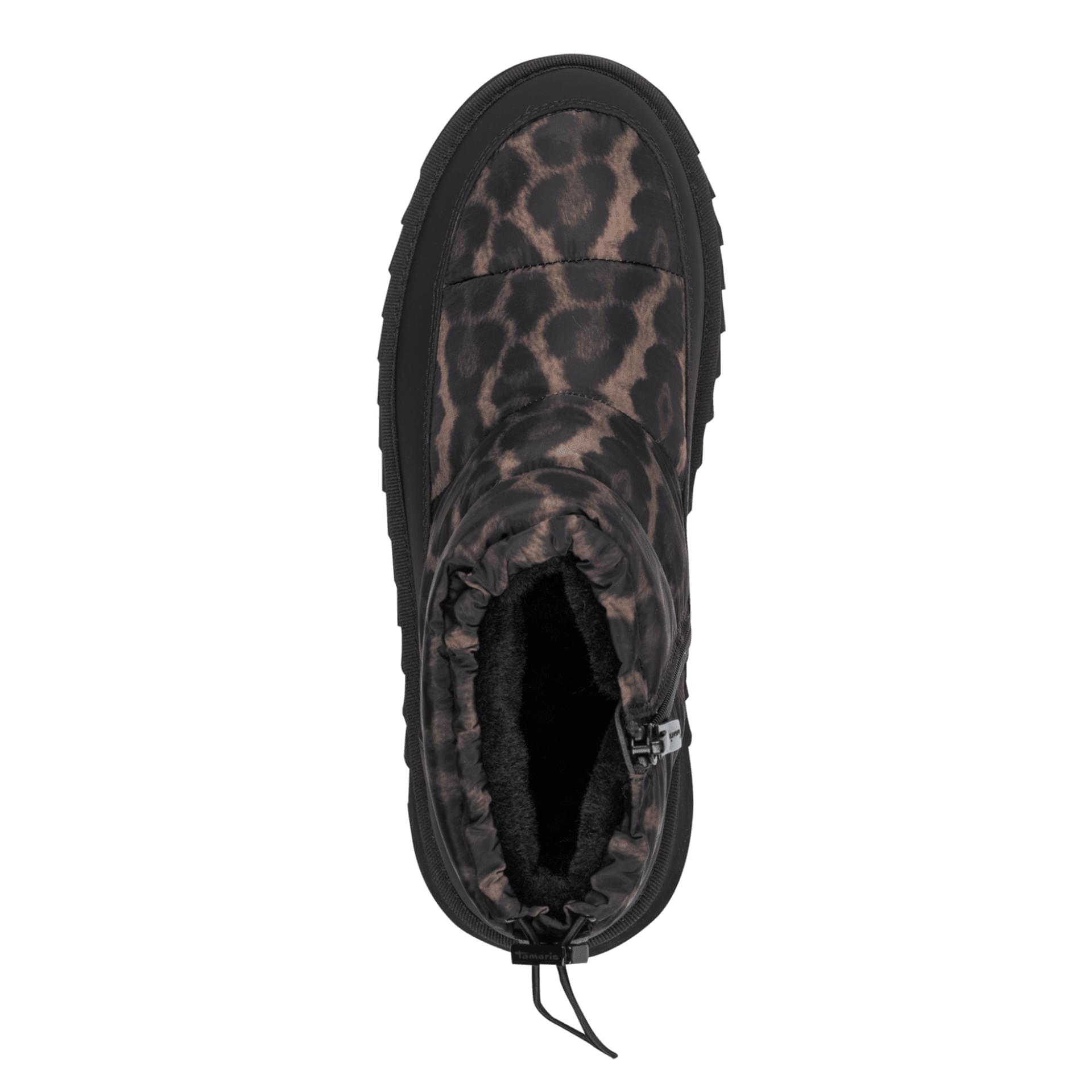 Tamaris Zamora Enkellaarsjes 1-26810-45 in Black/Leopard