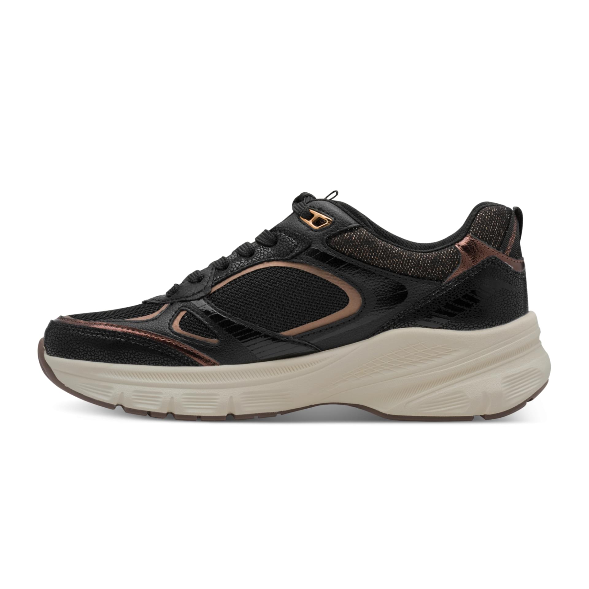 Tamaris Zera Sneakers 1-23759-45 in Black/Bronce