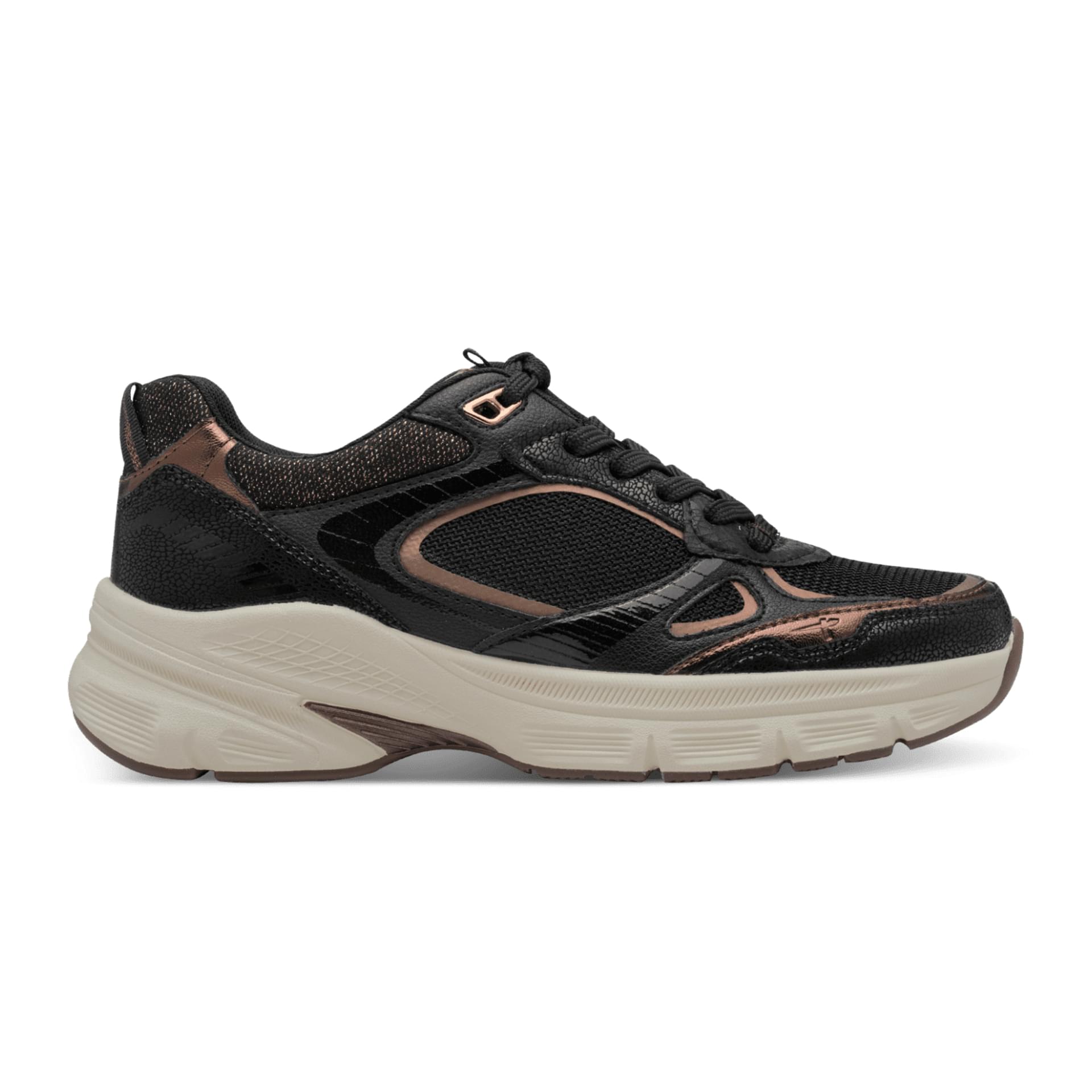 Tamaris Zera Sneakers 1-23759-45 in Black/Bronce