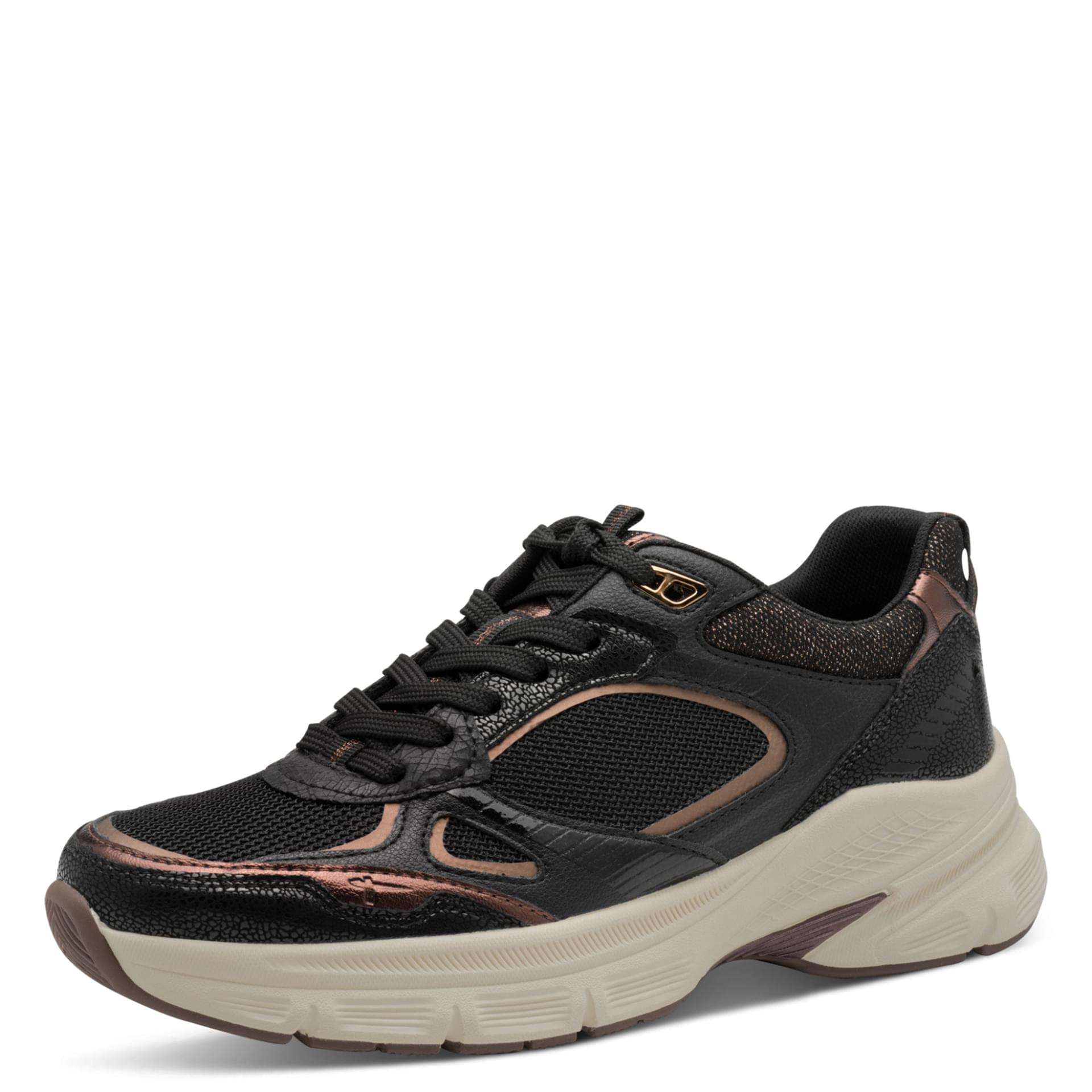 Tamaris Zera Sneakers 1-23759-45 in Black/Bronce