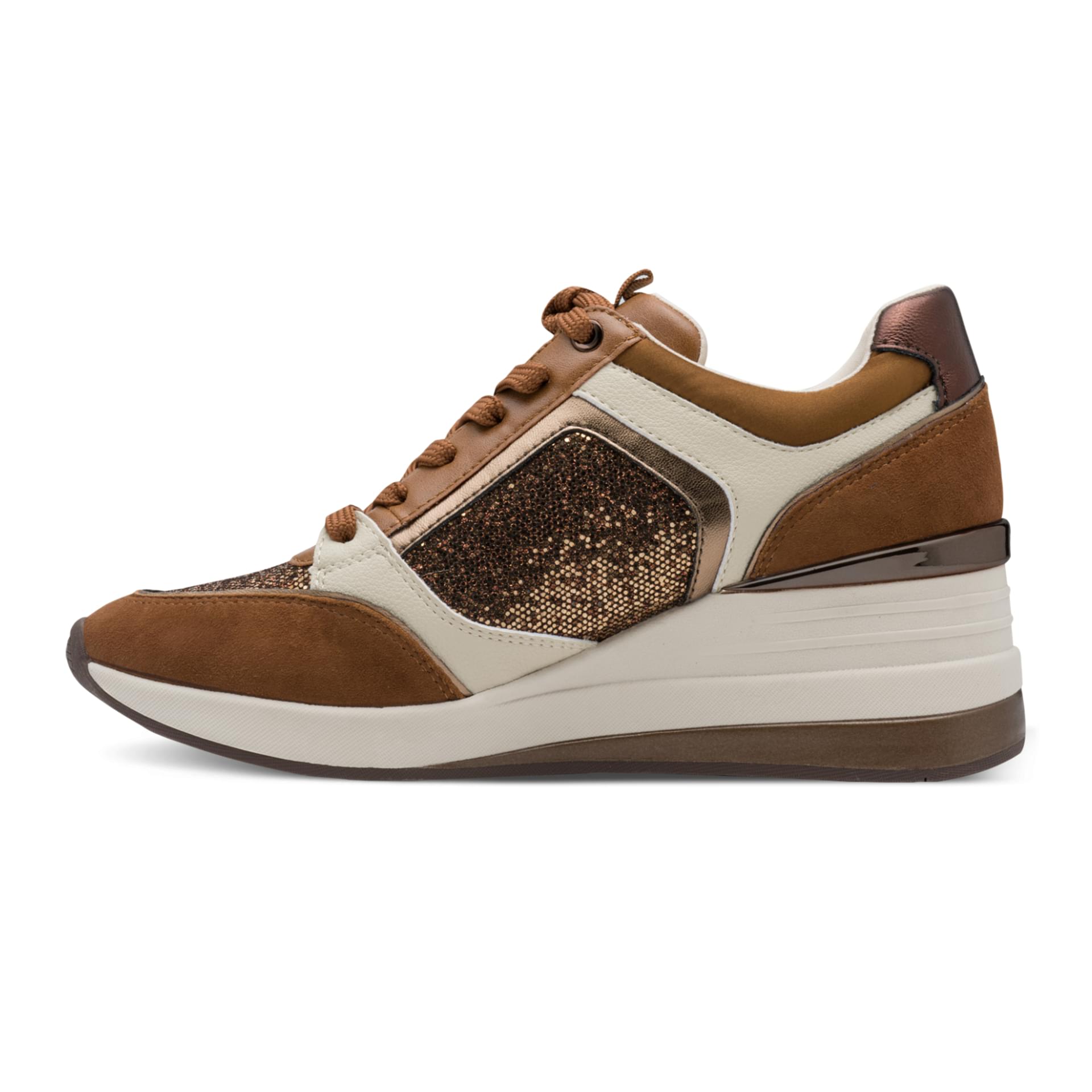 Tamaris Zoe Baskets in Cognac Comb, côté intérieur (SKU 1-23703-41--392)